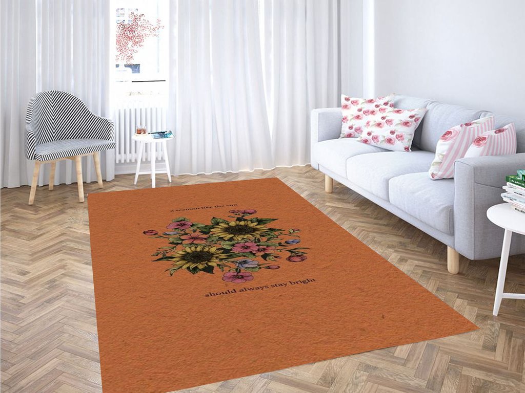 Deschea Woman Like The Sun Living Room Modern Carpet Rug