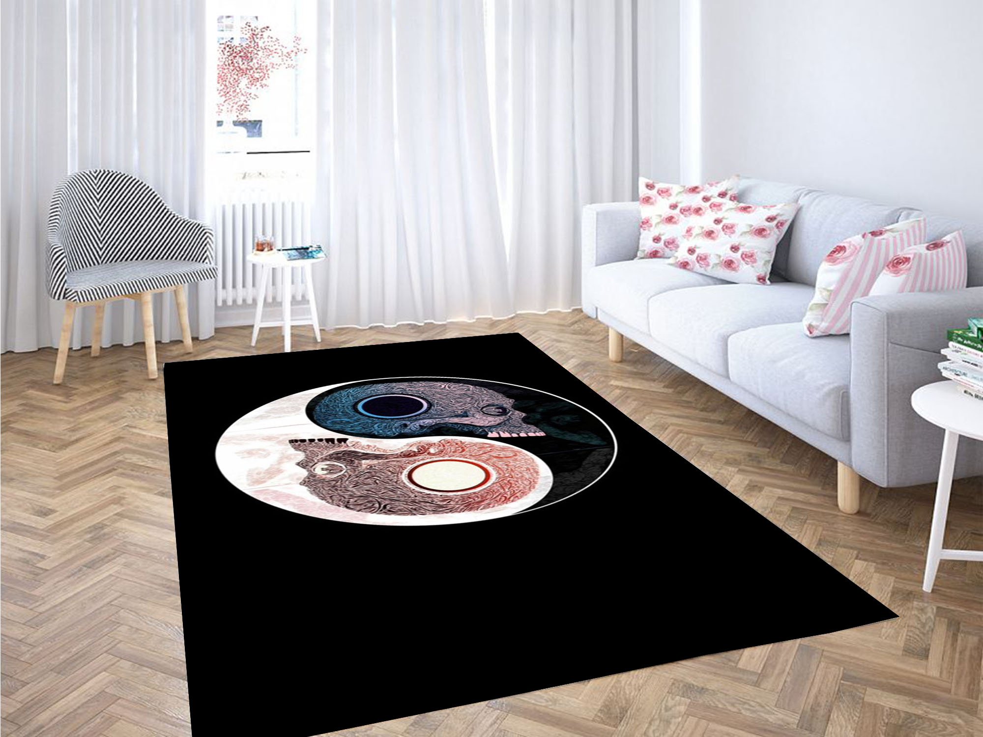 Deschea Yin And Yang Wallpaper Carpet Rug