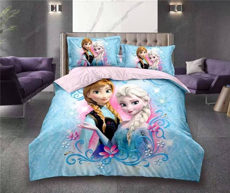 Disney-Frozen-Elsa-Anna-Princess-Bedding-Set Duvet Cover & Pillow Cases