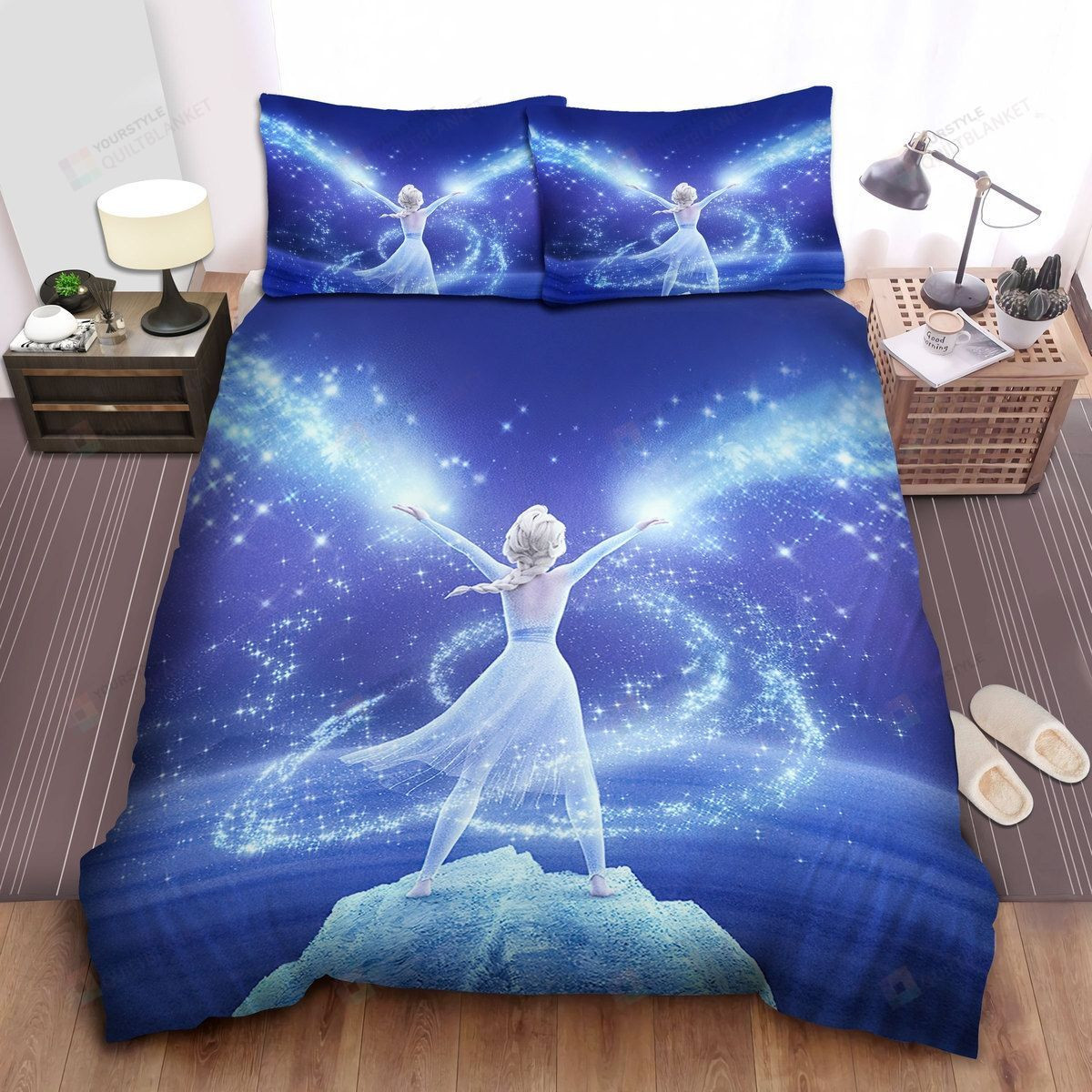 Disney Frozen Elsa In The Red Maple Leaves Forest Bed Sheets Spread Comforter Duvet Cover Bedding Sets