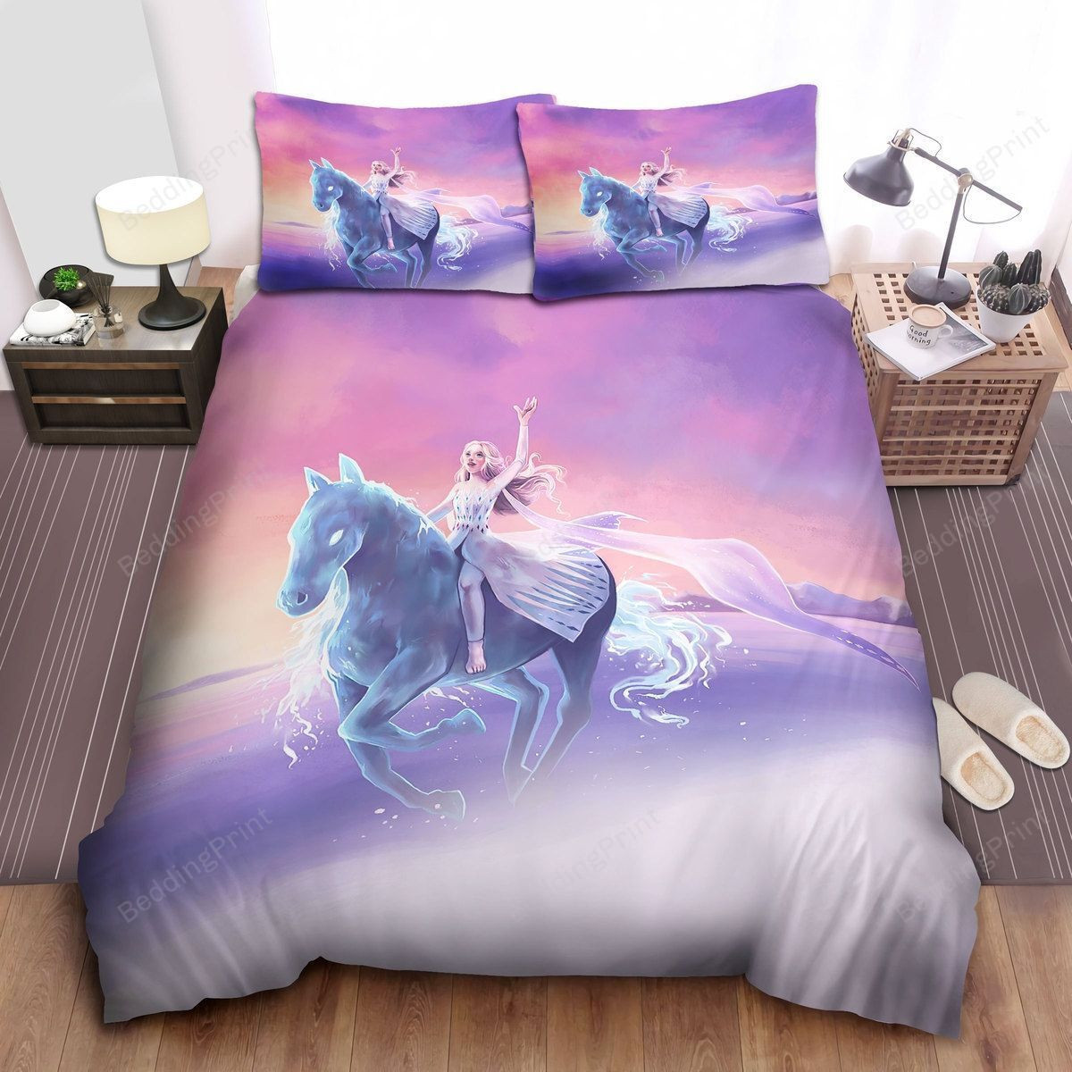 Disney Frozen Elsa Performing Her Magic Bed Sheets Spread Comforter Duvet Cover Bedding Sets