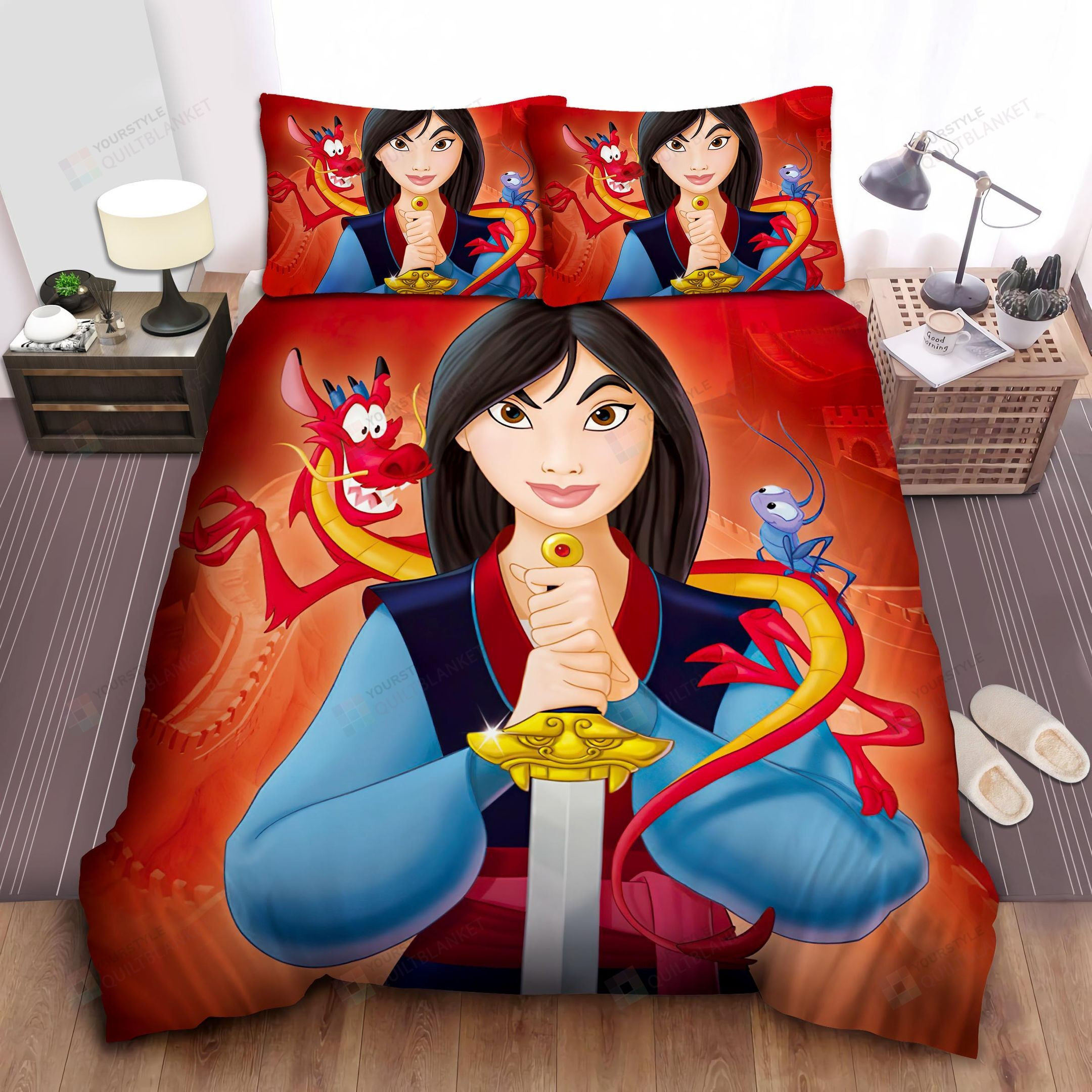 Disney Princess Mulan And Her Friends In Poster Bed Sheets Spread Comforter Duvet Cover Bedding Sets