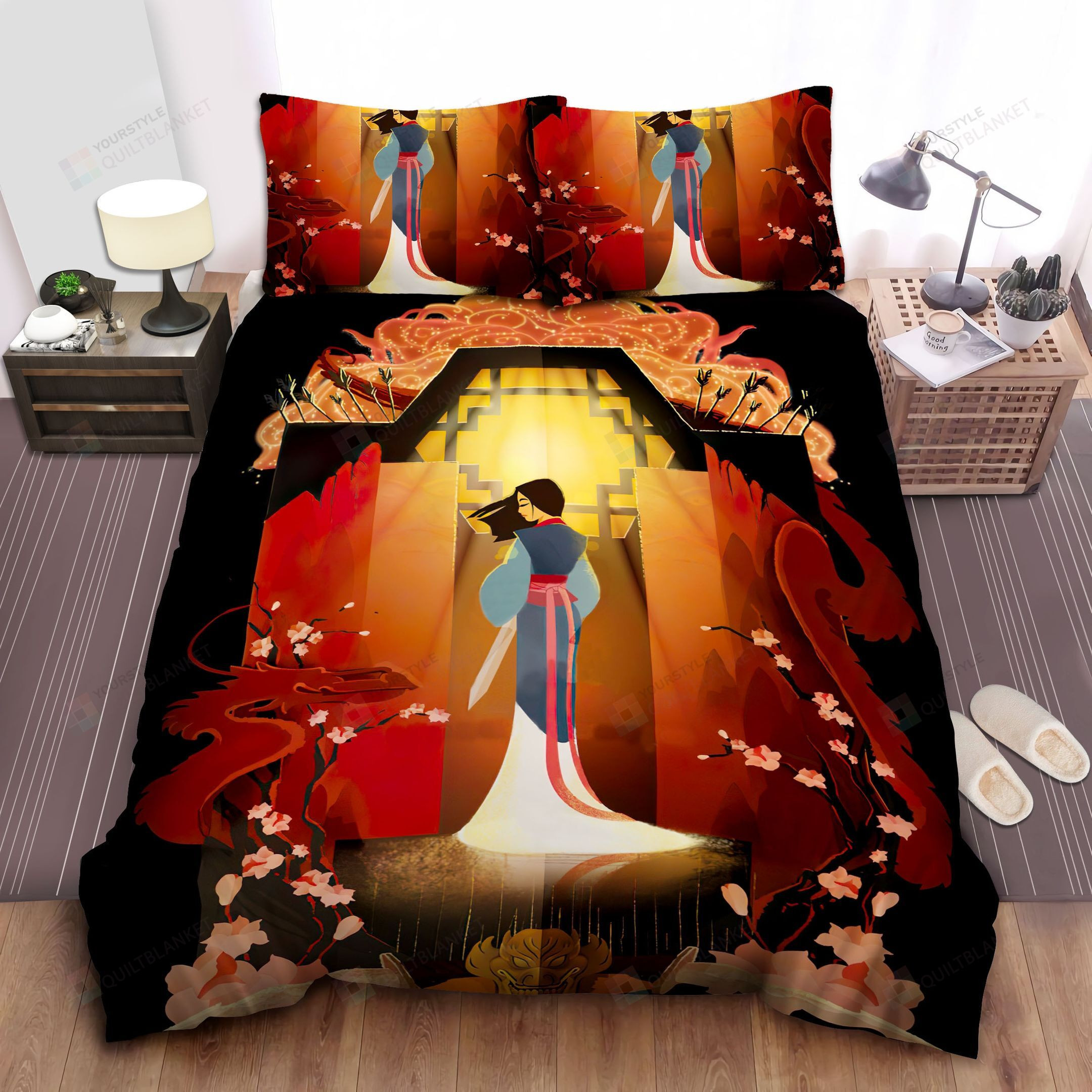 Disney Princess Mulan Artwork Bed Sheets Spread Comforter Duvet Cover Bedding Sets