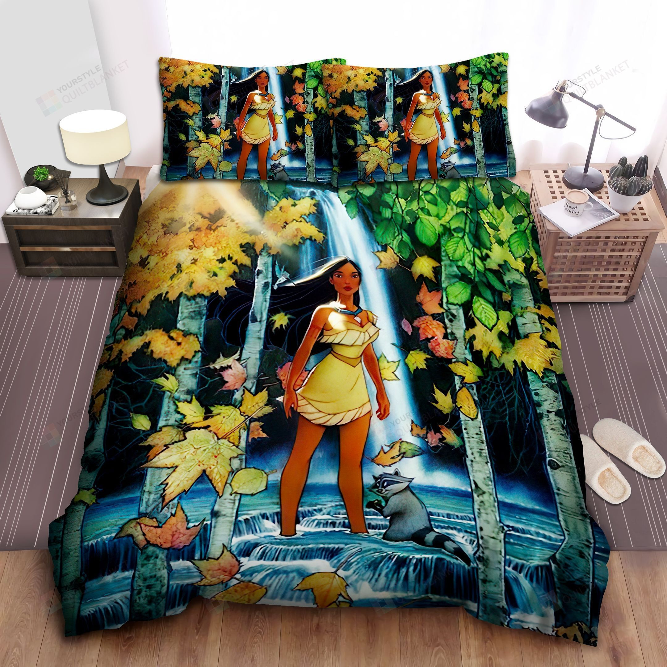 Disney Princess Pocahontas And Meeko In The Spring Bed Sheet Spread Comforter Duvet Cover Bedding Sets