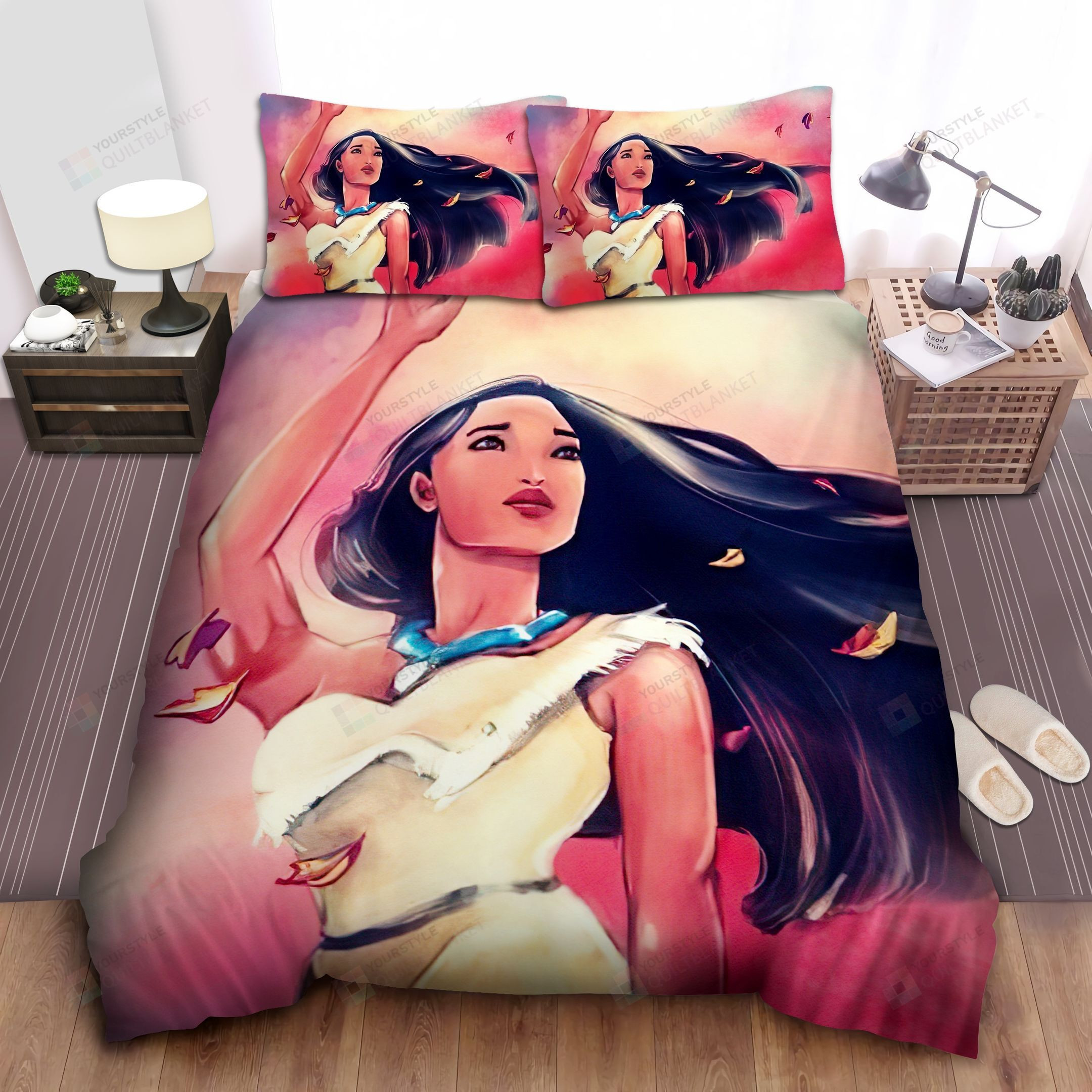 Disney Princess Pocahontas Farewell Scene Bed Sheet Spread Comforter Duvet Cover Bedding Sets