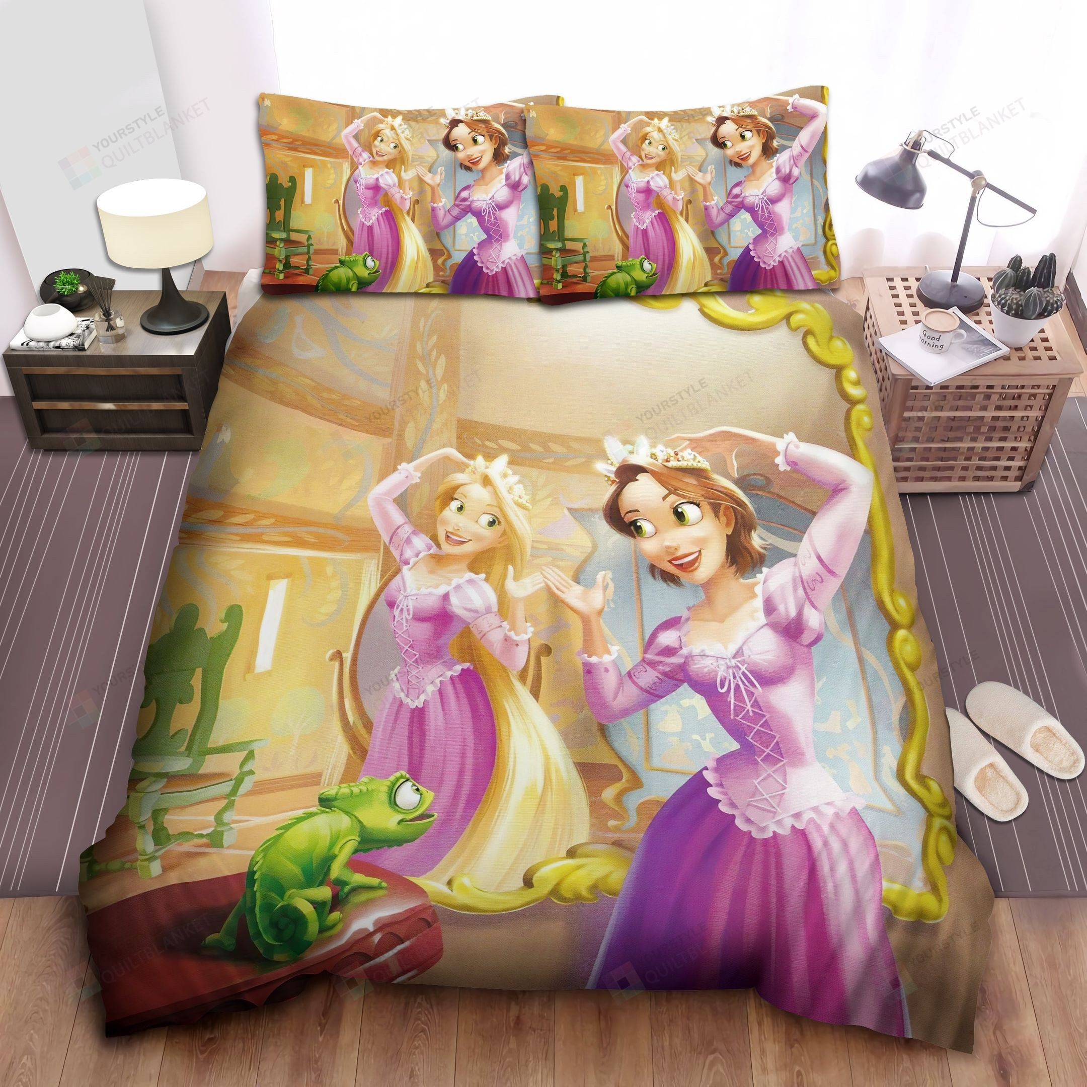 Disney Princess Rapunzel Transformation Bed Sheet Spread Comforter Duvet Cover Bedding Sets