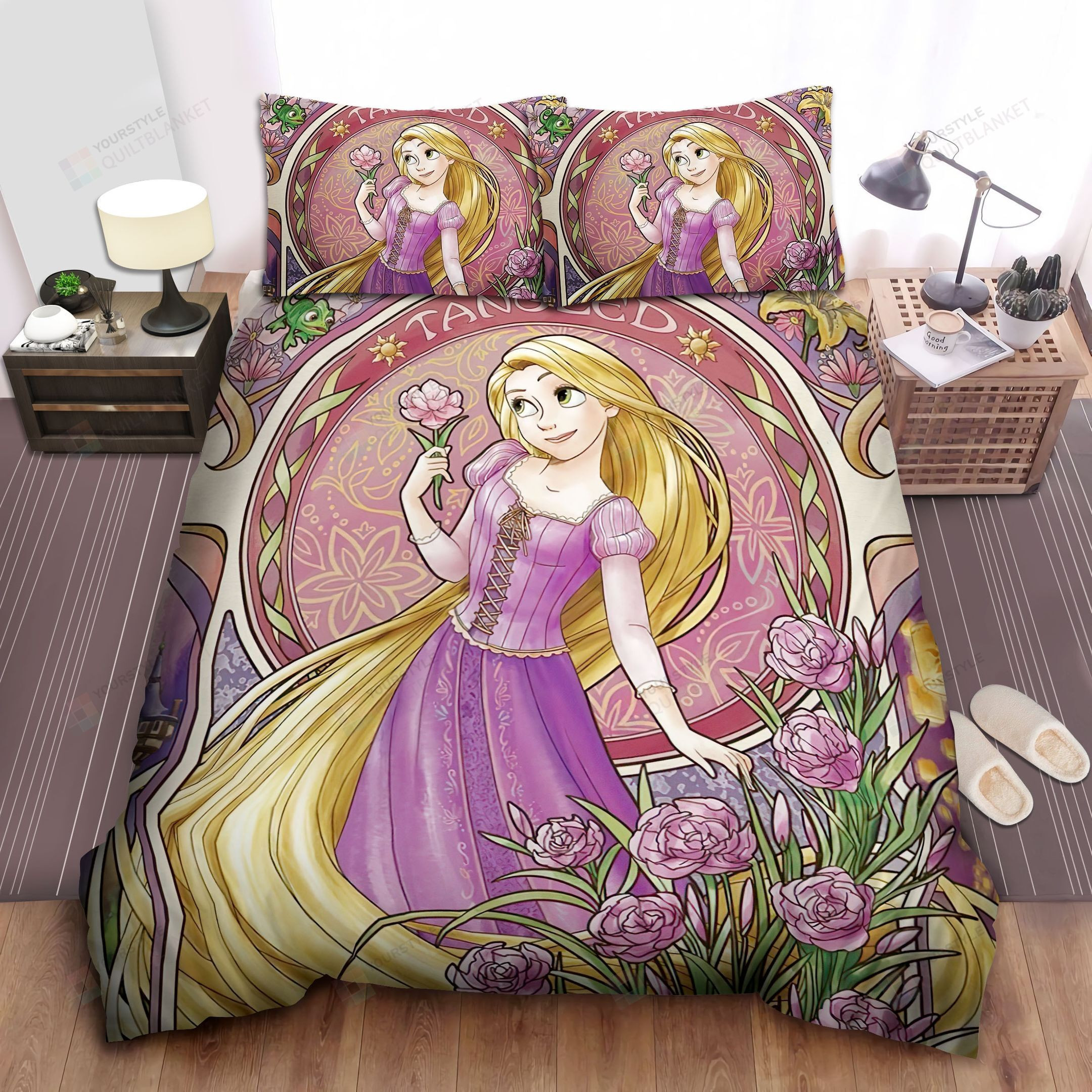 Disney Princess Rapunzel Vintage Vibe Bed Sheet Spread Comforter Duvet Cover Bedding Sets
