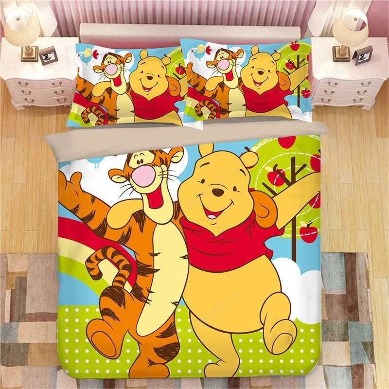 Disney-Tigger-Winnie-The-Pooh-Bedding-Set Duvet Cover & Pillow Cases