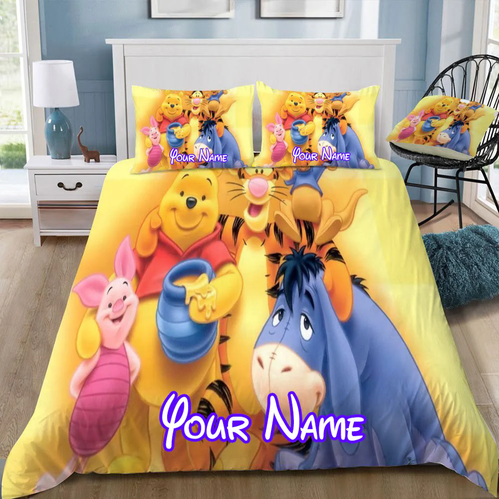 Disney Winnie The Pooh 17 Personalized Name Bedding Sets Blankets Duvet Bedroom Idea Sheets Bed Linen Covers