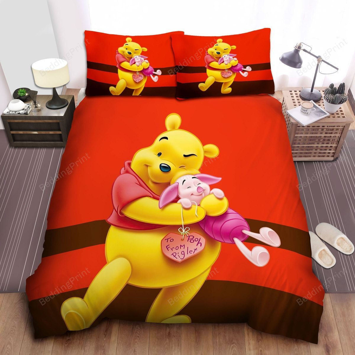 Disney Winnie The Pooh And Piglet Are Best Friends Bed Sheets Duvet Cover Bedding Sets