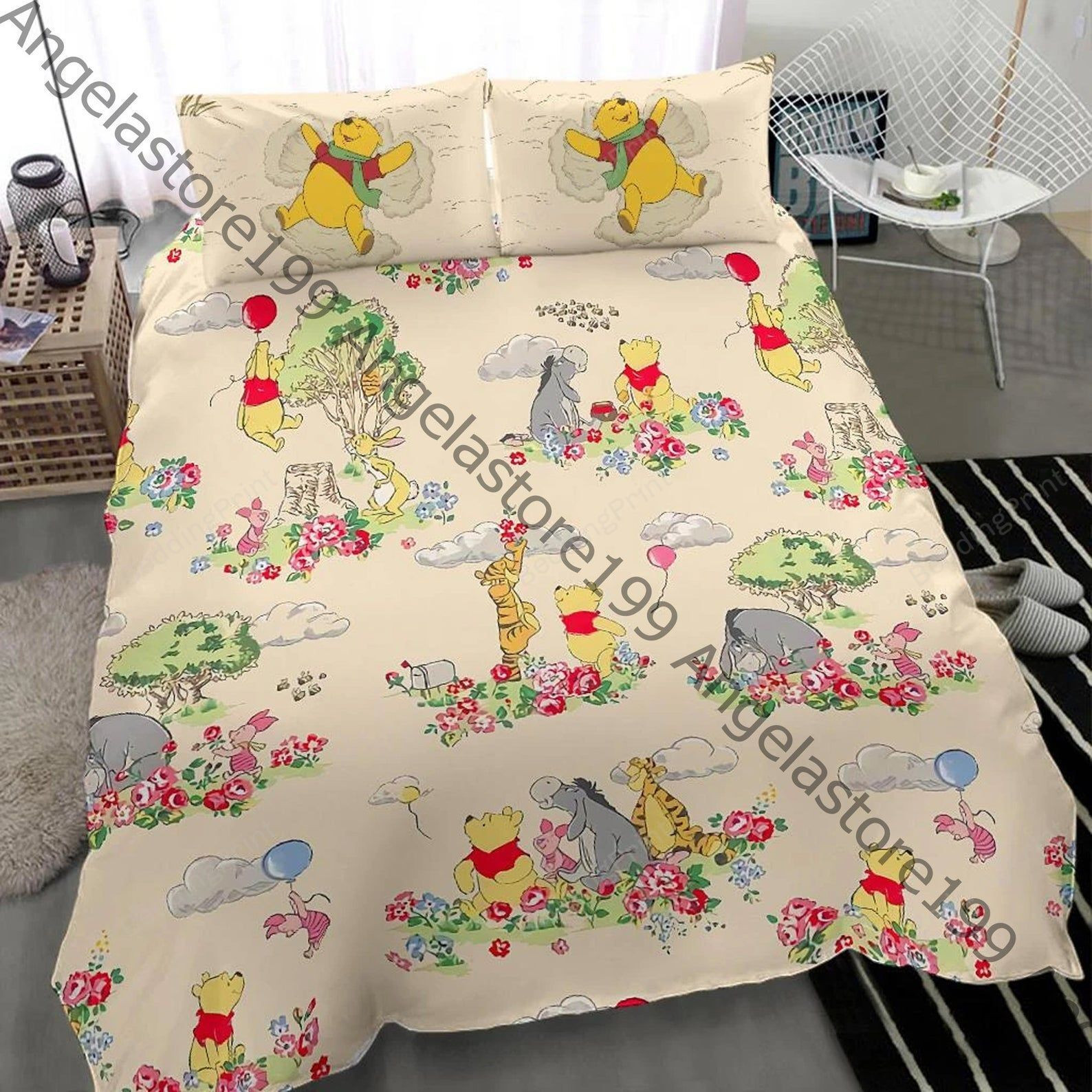 Disney Winnie-the-Pooh Bedding Set, Disney Winnie-the-Pooh Duvet Covers, Disney Winnie-the-Pooh Comforter Sets, Love Disney Pooh Gift TDV012
