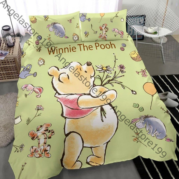Disney Winnie-the-Pooh Bedding Set Disney Winnie-the-Pooh Duvet Covers Disney Winnie-the-Pooh Comforter Sets Love Disney Pooh Gift TDV013
