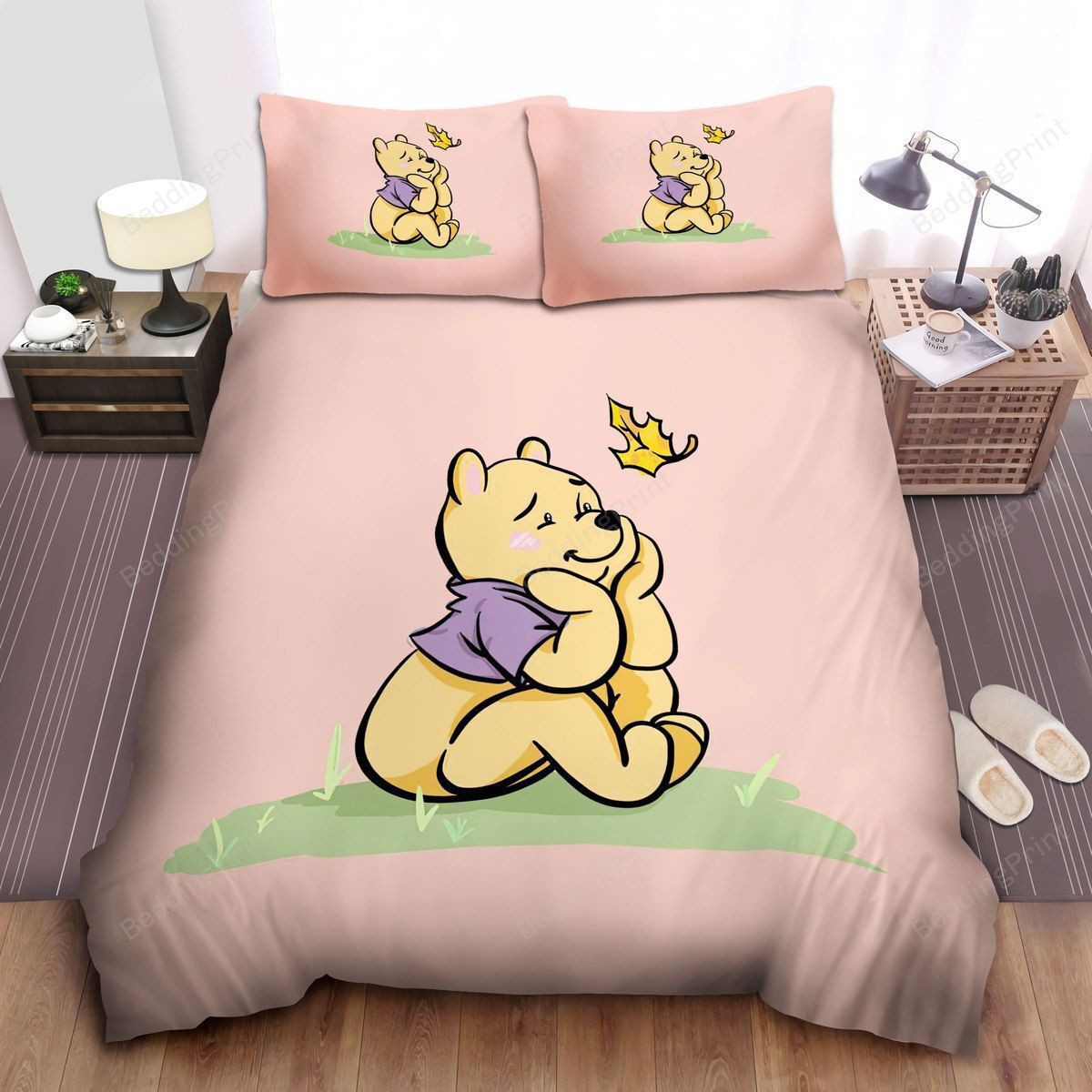 Disney Winnie The Pooh In Pink Theme Bed Sheets Duvet Cover Bedding Sets