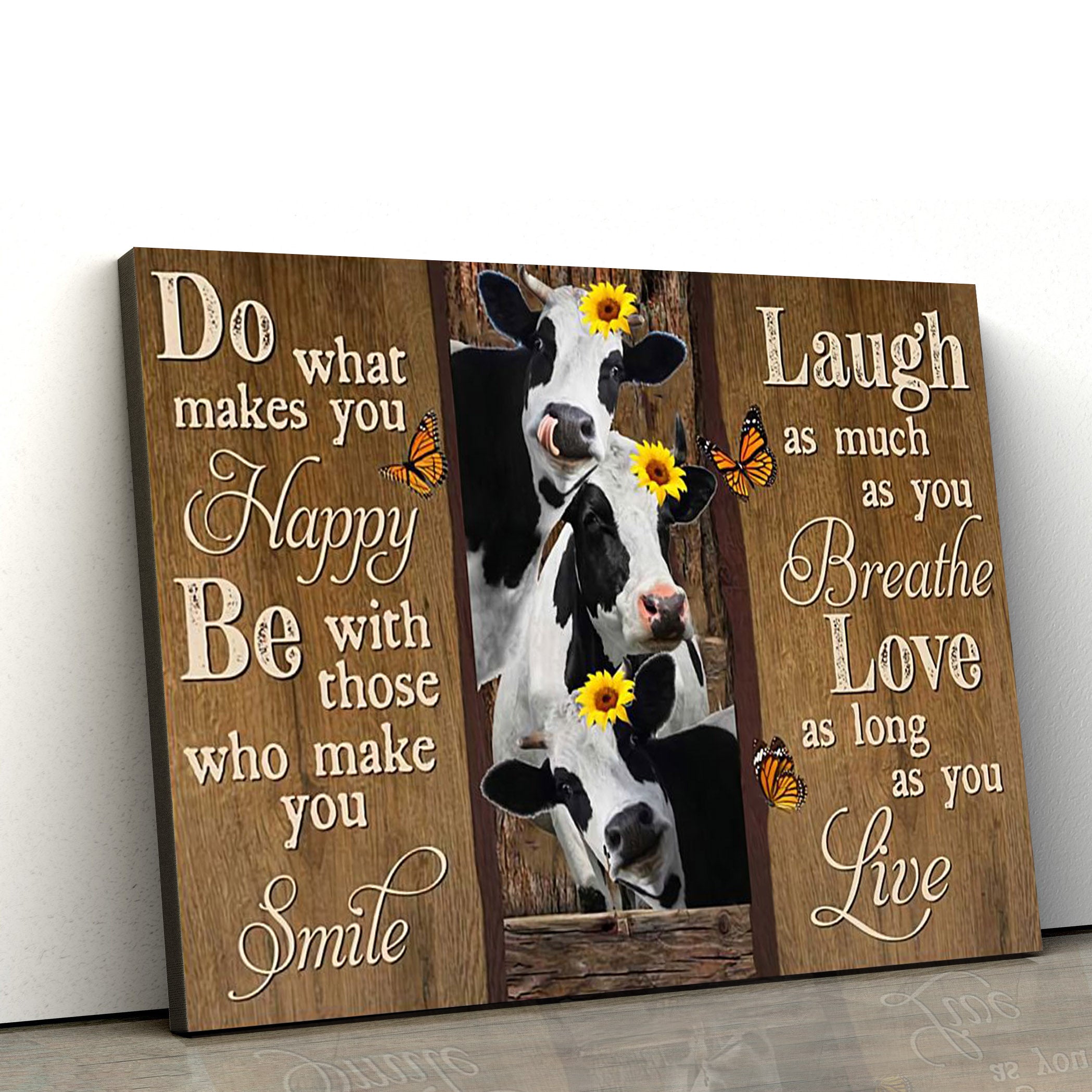 Do What Makes You Happy Canvas Wall Art – Christian Canvas Wall Decor – Bible Verse Wall Art Canvas – Farmer Gift