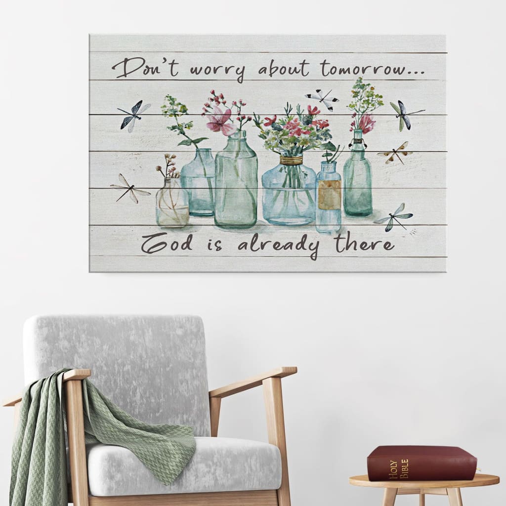 Don’t Worry About Tomorrow Canvas Wall Art – Religious Wall Decor