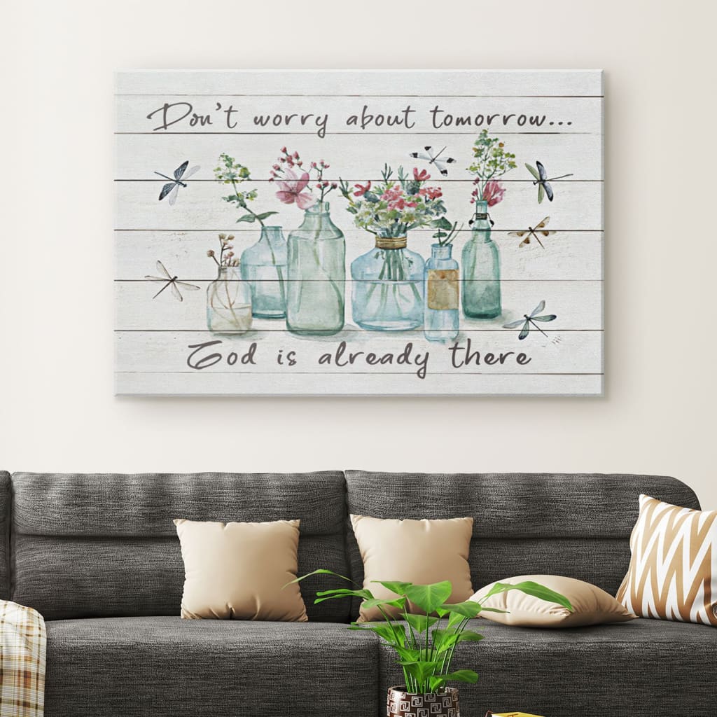 Don’t Worry About Tomorrow Canvas Wall Art – Religious Wall Decor