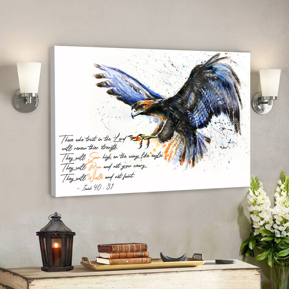 Eagle – But Those Who HopeIn The Lord – Bible Verse Canvas – Christian Canvas Prints – Faith Canvas