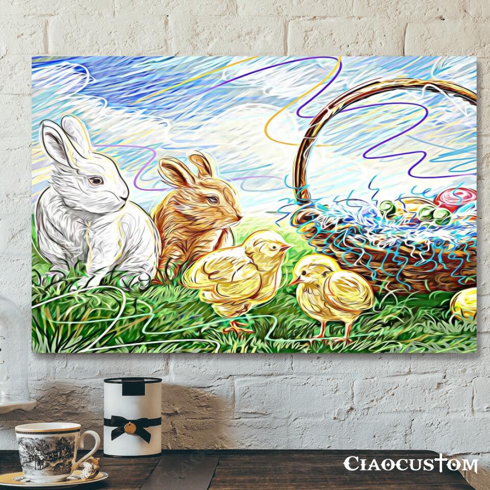 Easter Wall Art – Easter Canvas – Easter Blessings – Jesus Poster – Christian Canvas Wall Art – Christian Gift