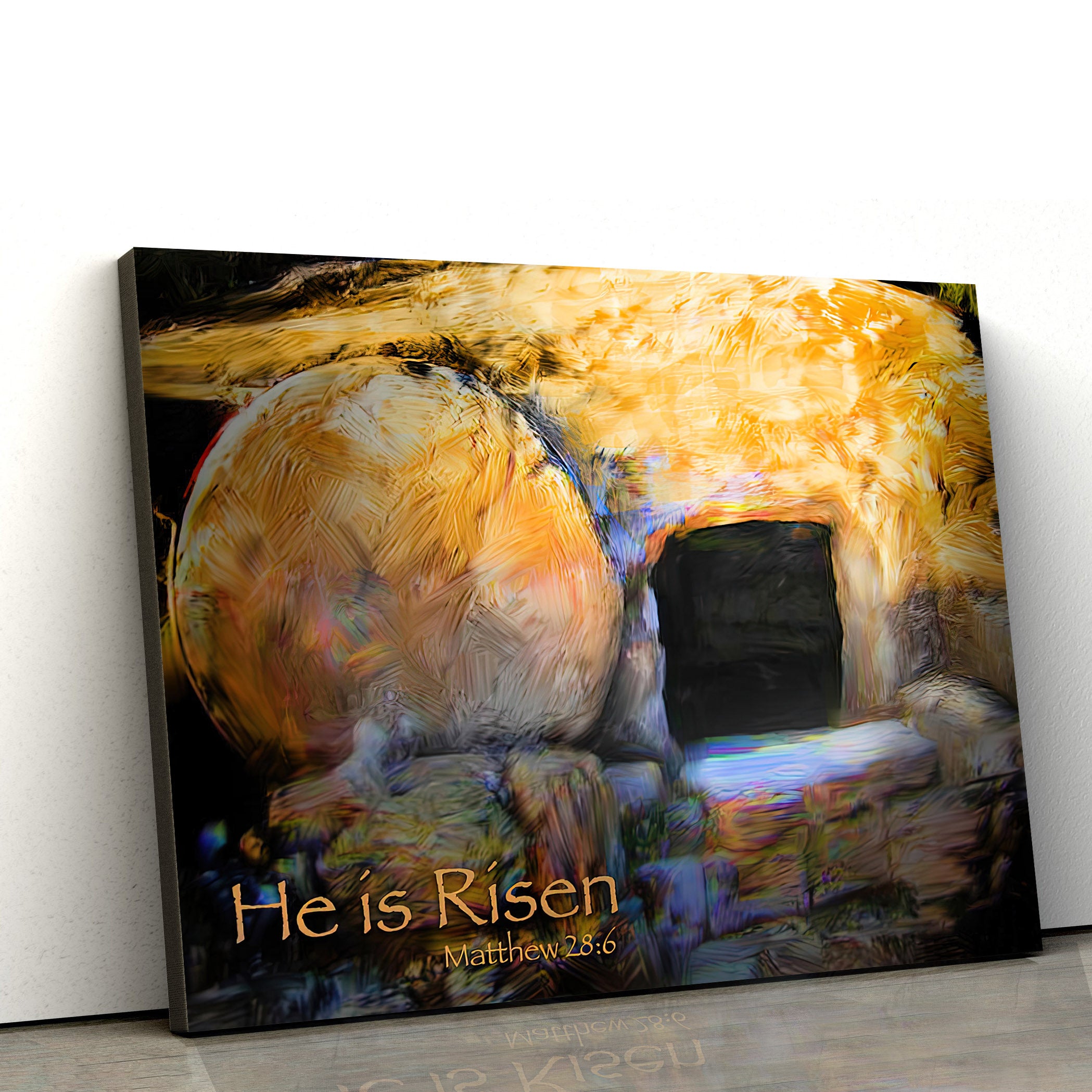 Empty Tomb He Is Risen Canvas Pictures – Easter Canvas – Christian Canvas Wall Art