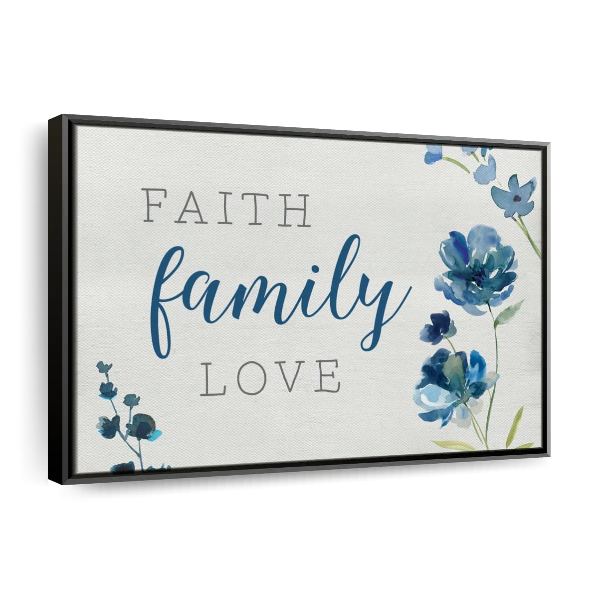 Faith Family Friends Canvas Wall Art – Christian Canvas Wall Art – Religious Wall Art Canvas