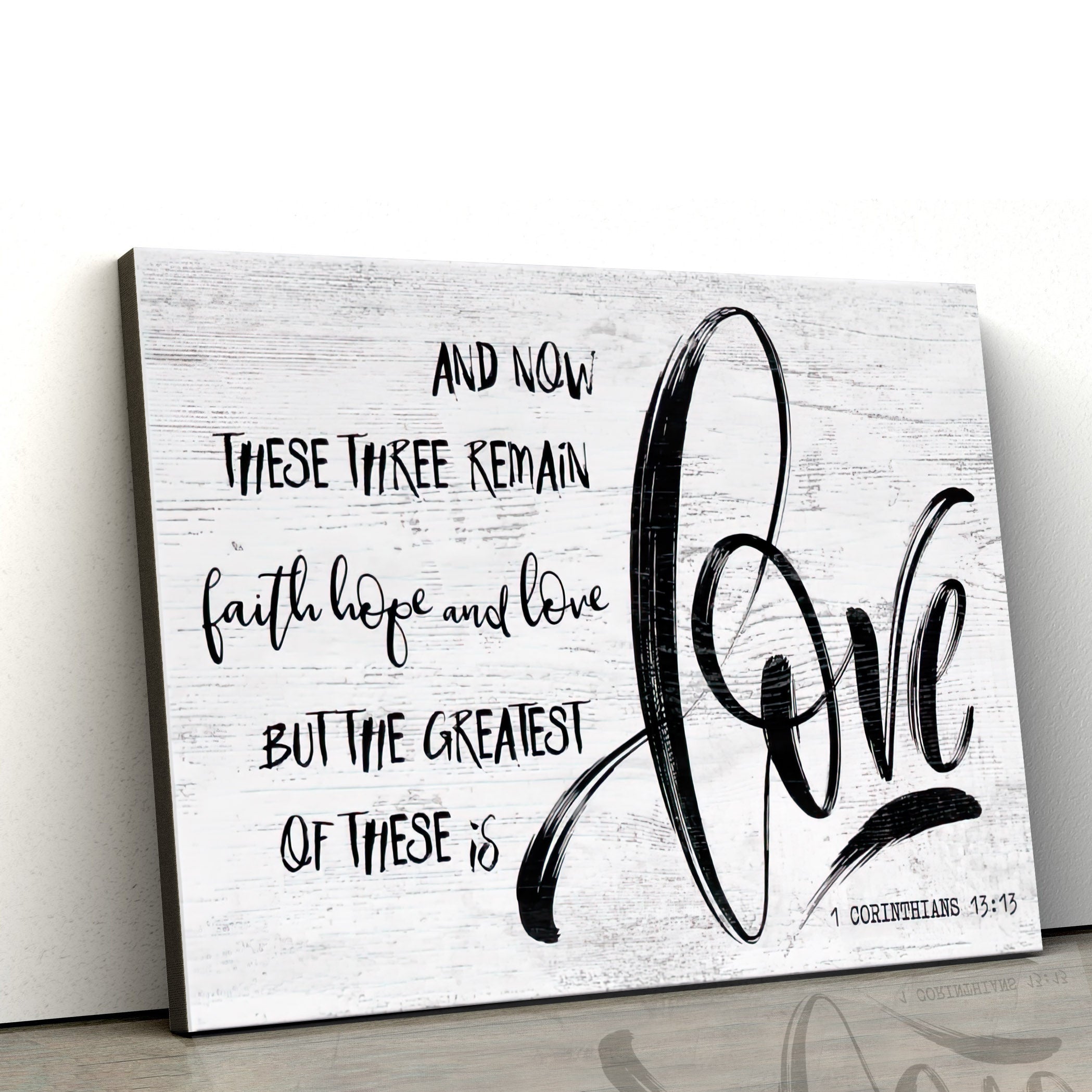 Faith Hope And Love Poster – 1 Corinthians 13 13 Wall Art Decor #2