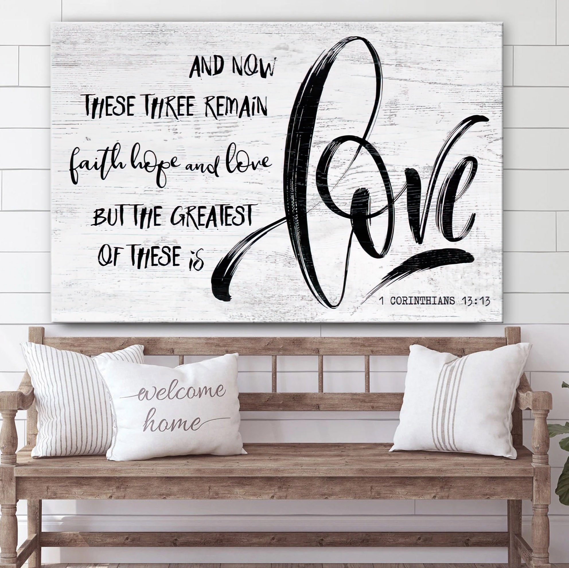 Faith Hope And Love Poster – 1 Corinthians 13 13 Wall Art Decor #2