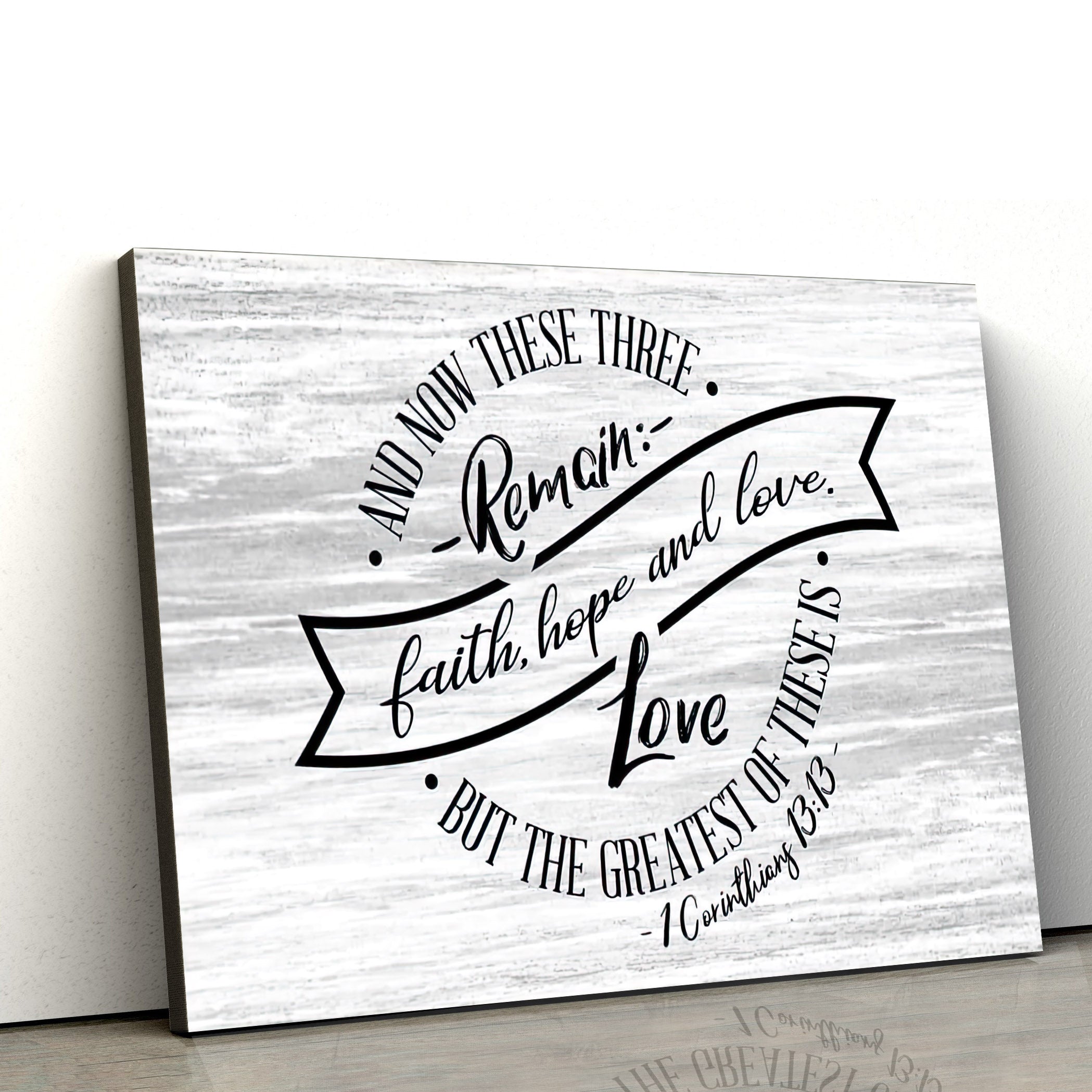 Faith Hope And Love Poster Canvas – 1 Corinthians 13 13 Hanging Art #4