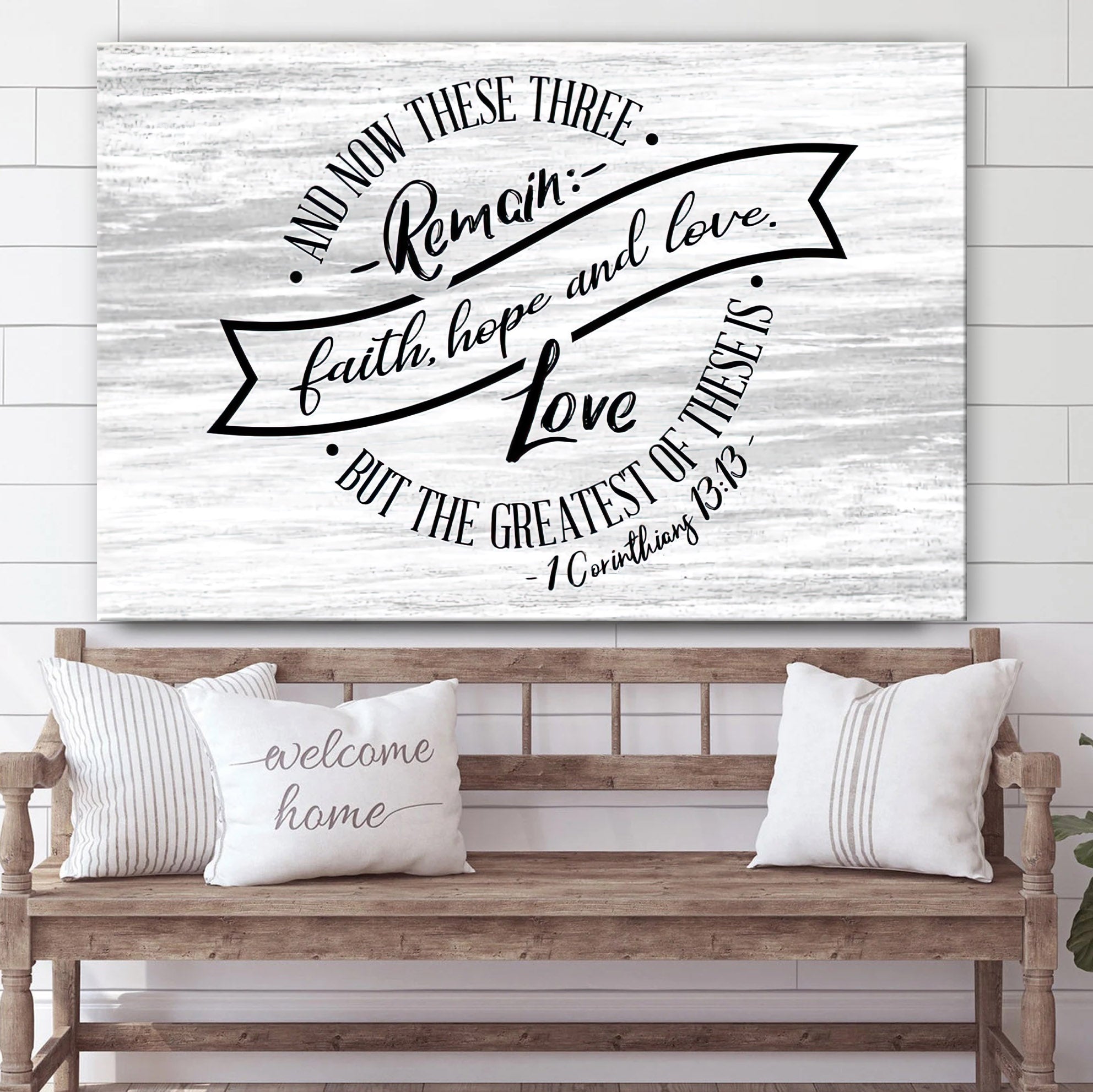 Faith Hope And Love Poster Canvas – 1 Corinthians 13 13 Hanging Art #4