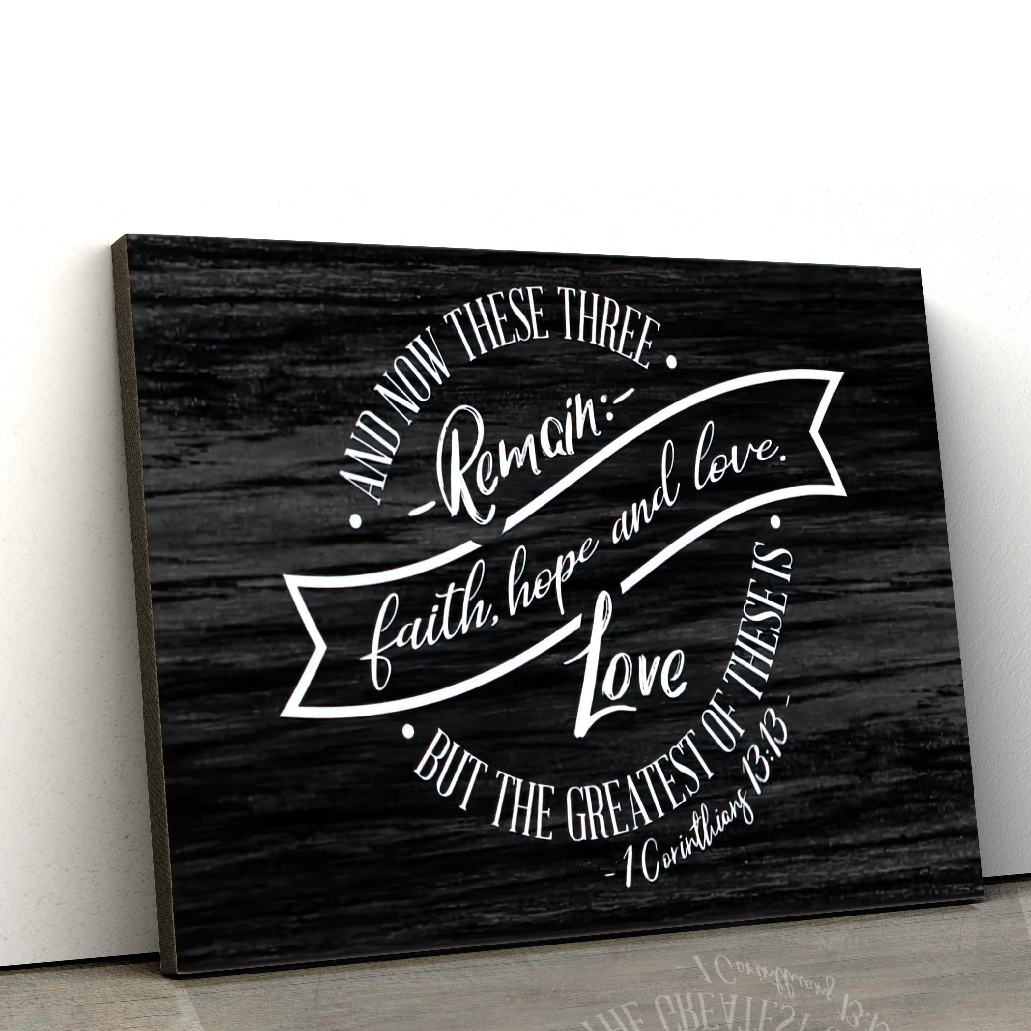 Faith Hope And Love Wall Art Canvas – 1 Corinthians 13 13 Hanging Decor #3