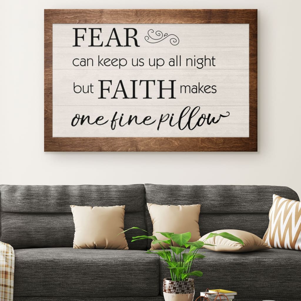 Faith Makes One Fine Pillow Canvas Print – Christian Wall Art – Religious Wall Decor