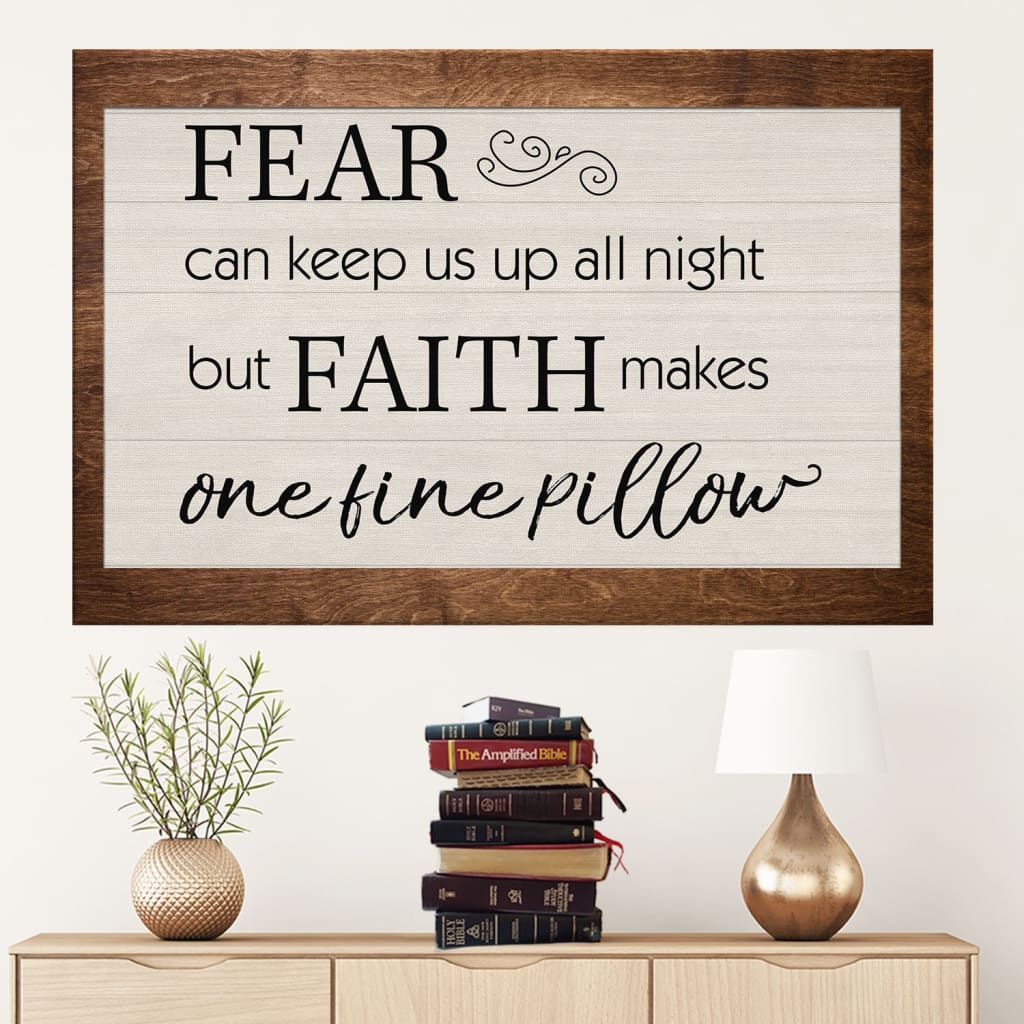 Faith Makes One Fine Pillow Canvas Print – Christian Wall Art – Religious Wall Decor