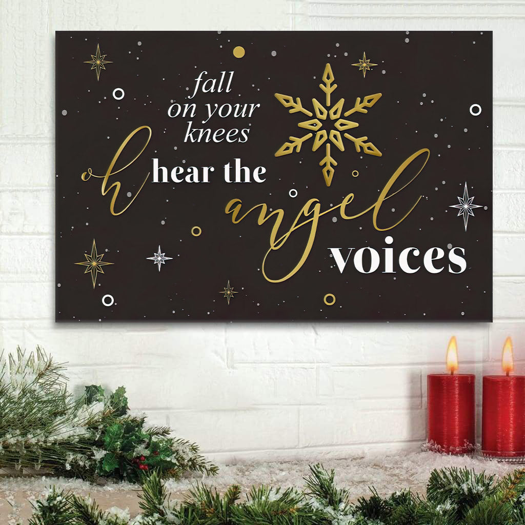 Fall On Your Knees Oh Hear The Angels Voices Christmas Wall Art Canvas – Religious Canvas Painting