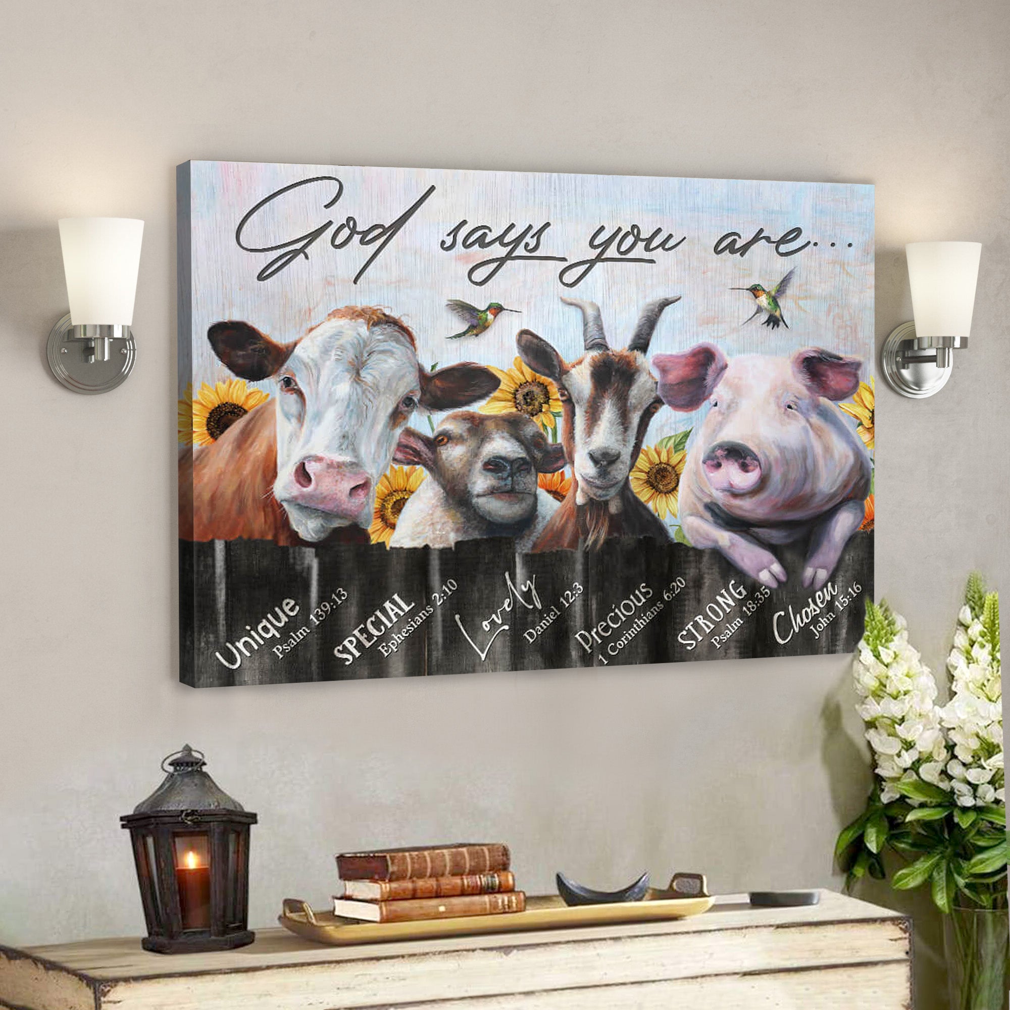 Farm – God Says You Are – Bible Verse Canvas – Scripture Canvas Wall Art