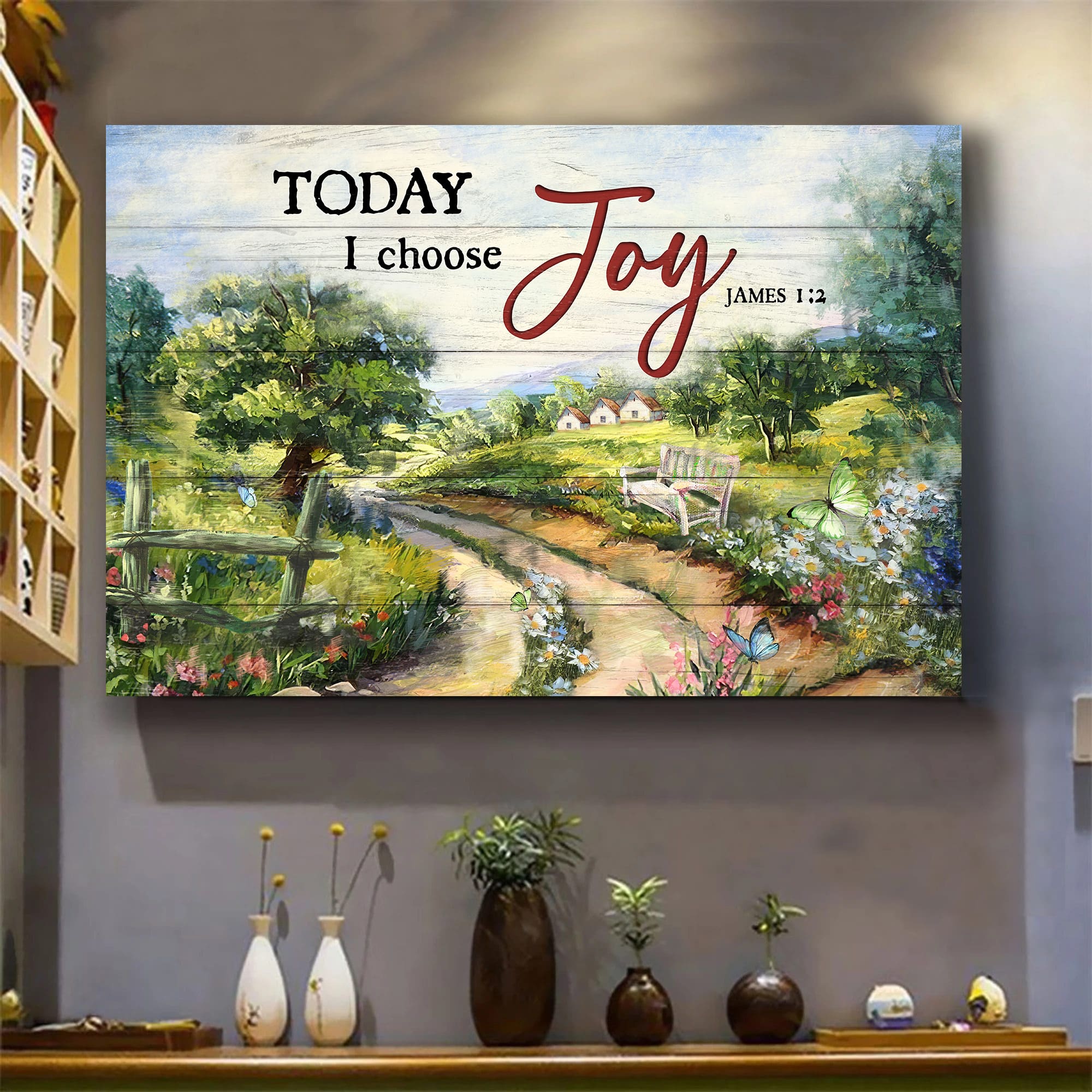 Farm Beautiful Countryside Gift For Farmer Today I Choose Joy Canvas Wall Art – Christian Wall Decor