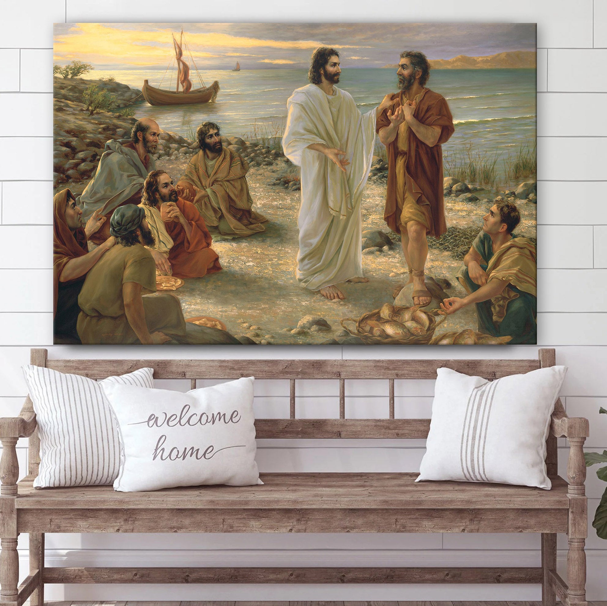 Feed My Sheep Canvas Wall Art – Christian Canvas Pictures – Religious Canvas Wall Art