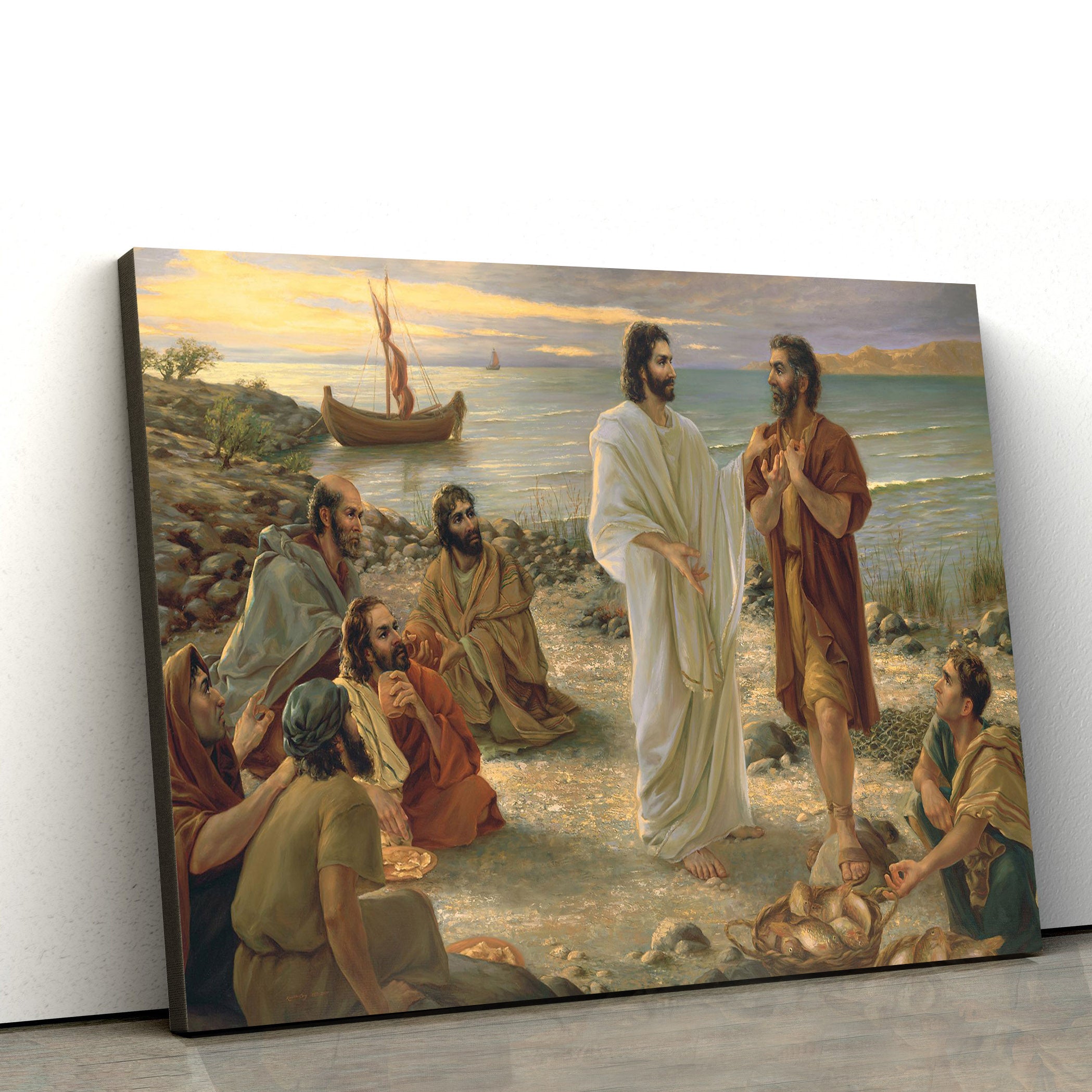 Feed My Sheep Canvas Wall Art – Christian Canvas Pictures – Religious Canvas Wall Art