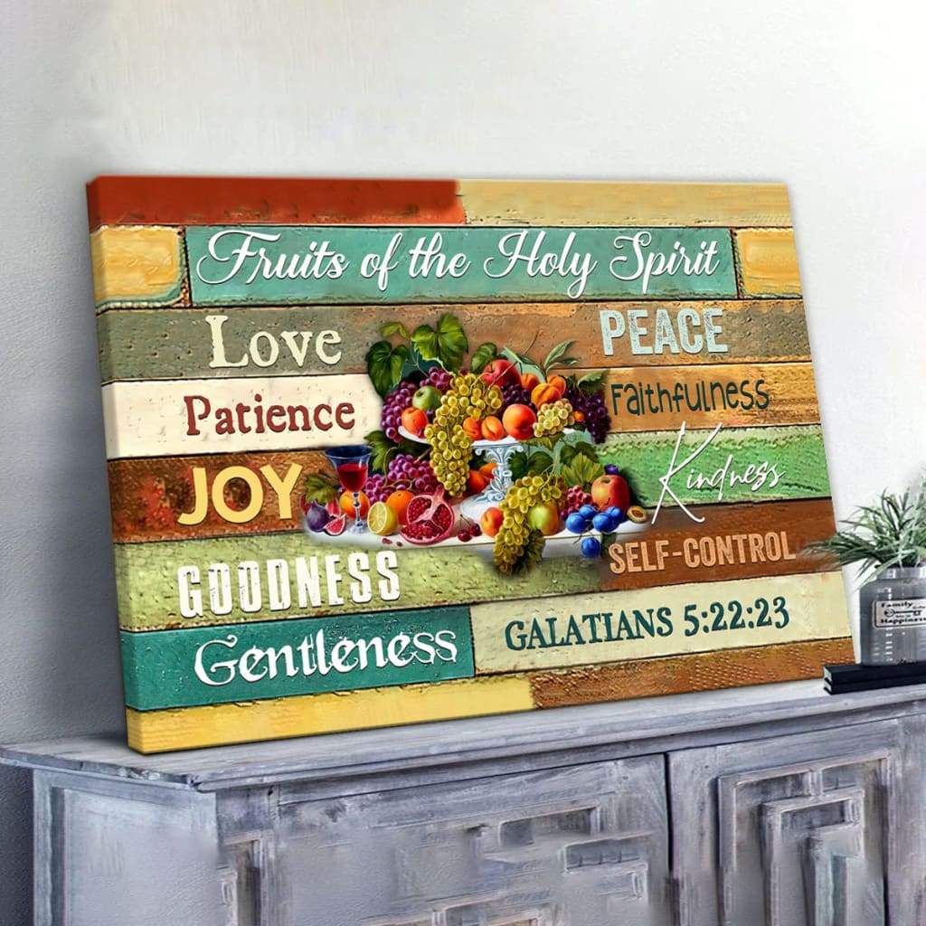 Fruits Of The Holy Spirit Wall Art Canvas, Christian Wall Art – Religious Wall Decor