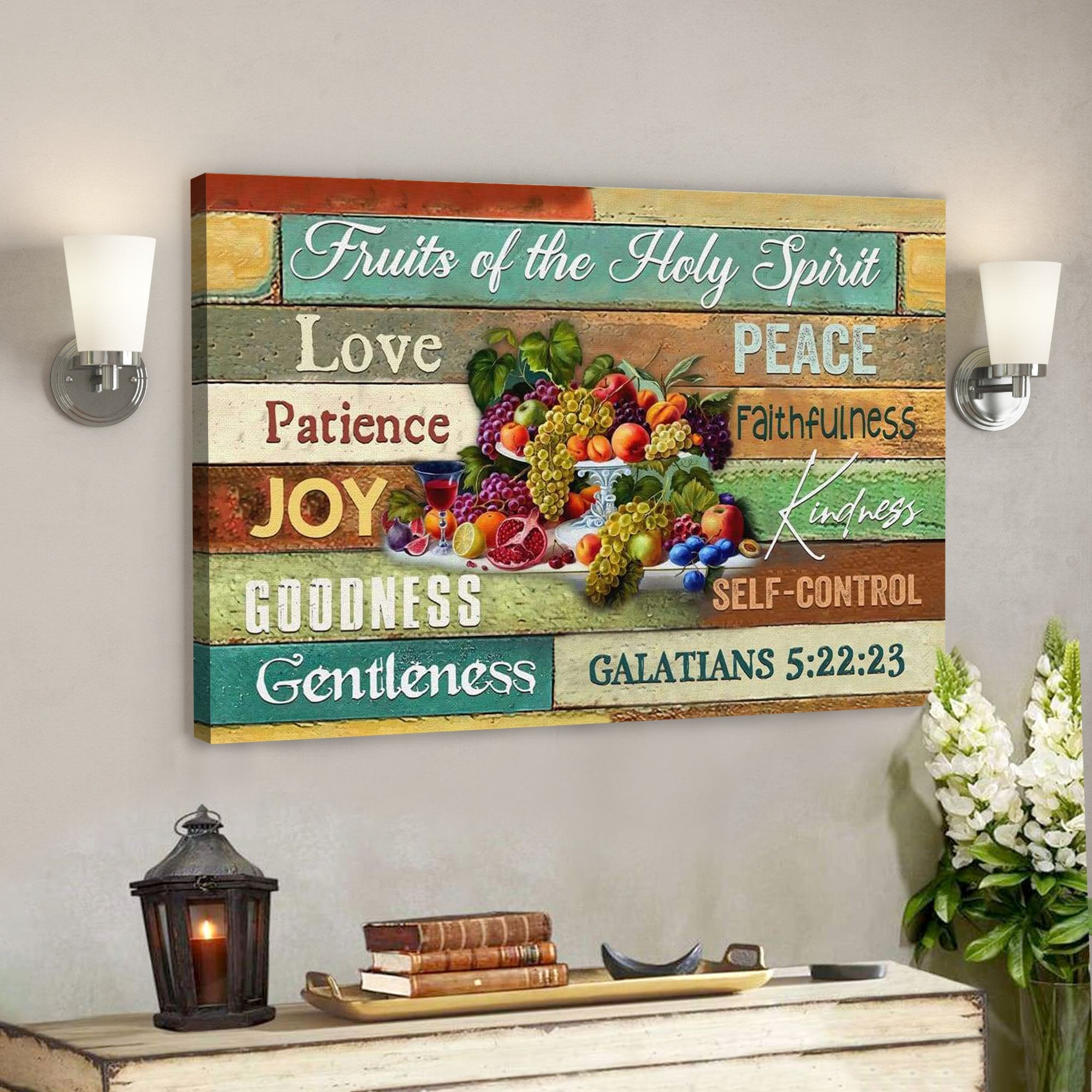 Fruits Of The Spirit Wall Art - Fruit Of The Spirit Canvas Art - Christian Canvas - Fruits Of The Holy Spirit Art For Decoration 