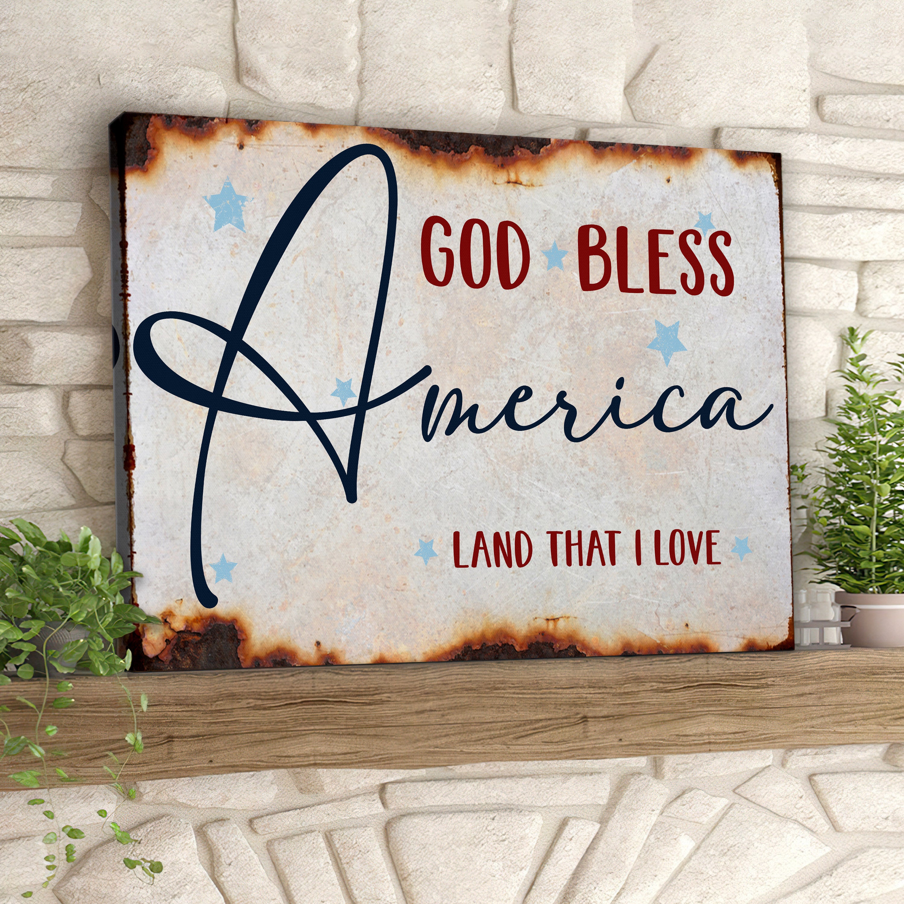 God Bless America – Land That I Love – Fourth Of July Paintings – Independence Day Canvas Wall Art