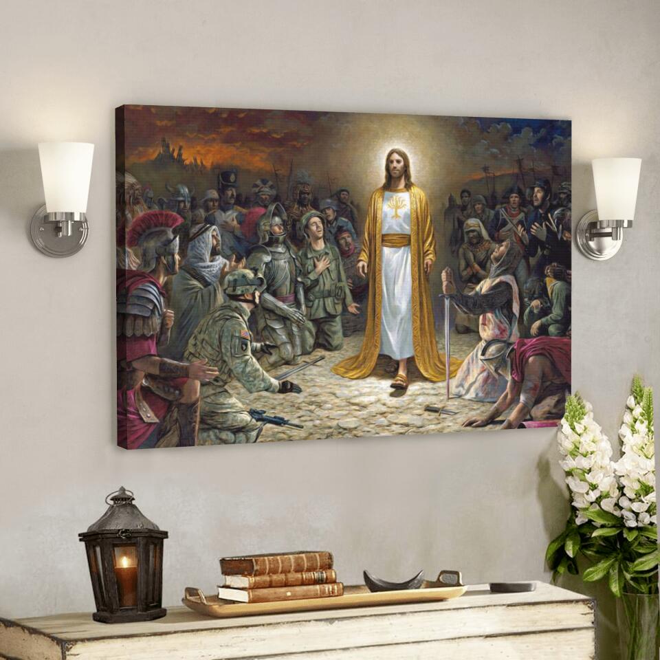 God Canvas 38 – Jesus Canvas – Christian Gift – Jesus Canvas Painting – Jesus Canvas Art – Bible Verse Canvas Wall Art – Scripture Canvas