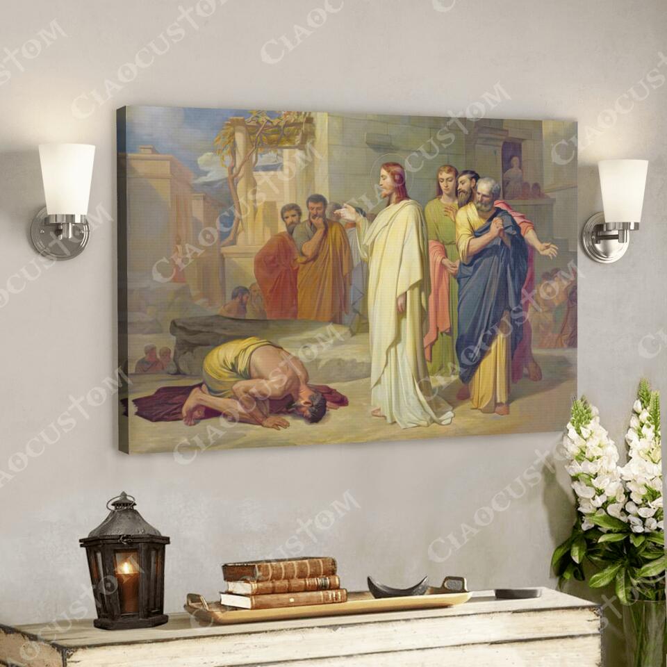 God Canvas 80 – Jesus Canvas – Christian Gift – Jesus Canvas Painting – Jesus Canvas Art – Bible Verse Canvas Wall Art – Scripture Canvas