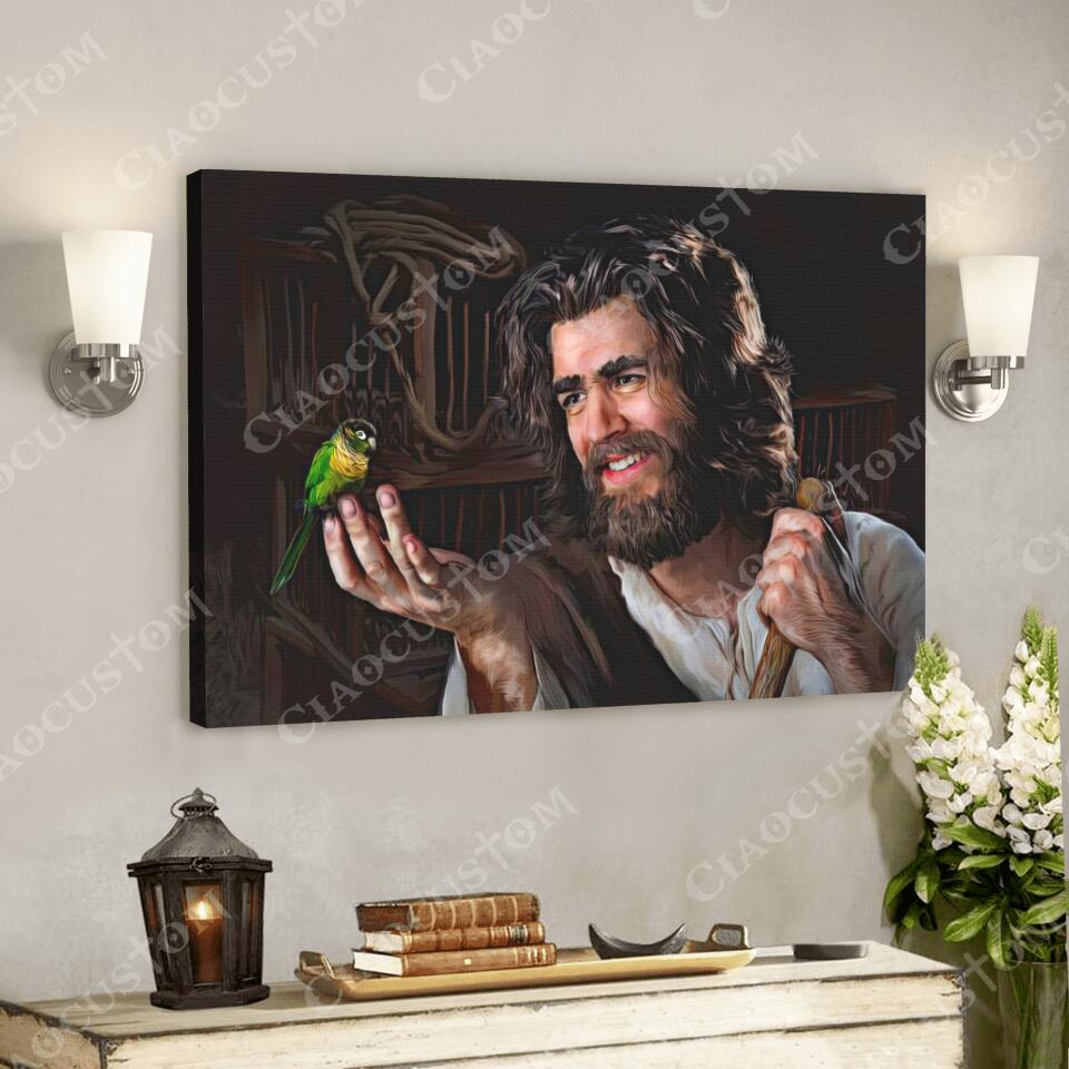 God Canvas 82 – Jesus Canvas – Christian Gift – Jesus Canvas Painting – Jesus Canvas Art – Bible Verse Canvas Wall Art – Scripture Canvas