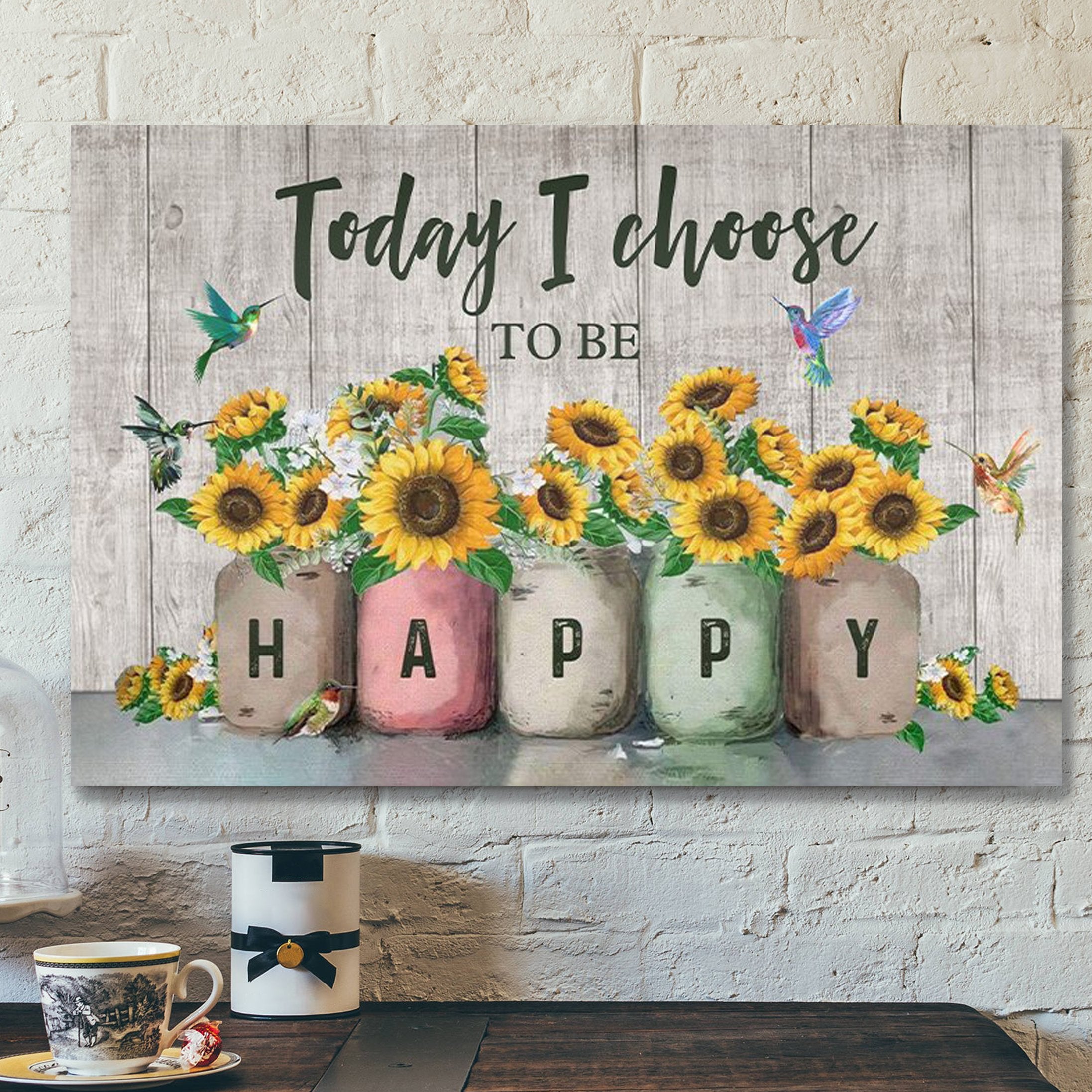 God Canvas – Bible Verse Canvas – Beautiful Jesus Canvas – I Choose Happiness For Today – Scripture Canvas