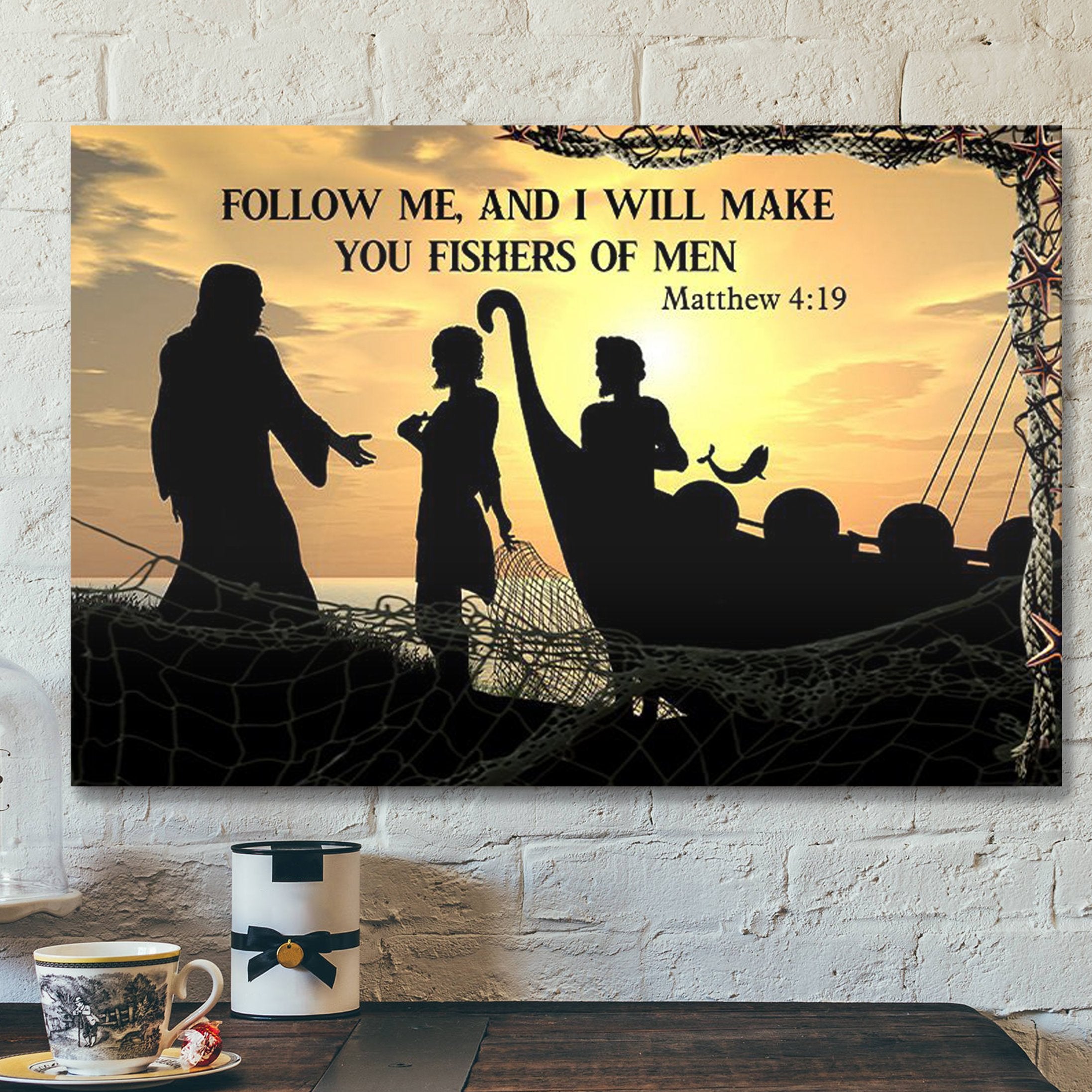 God Canvas – Bible Verse Canvas – Fishers Of Men – Jesus Canvas – Scripture Canvas