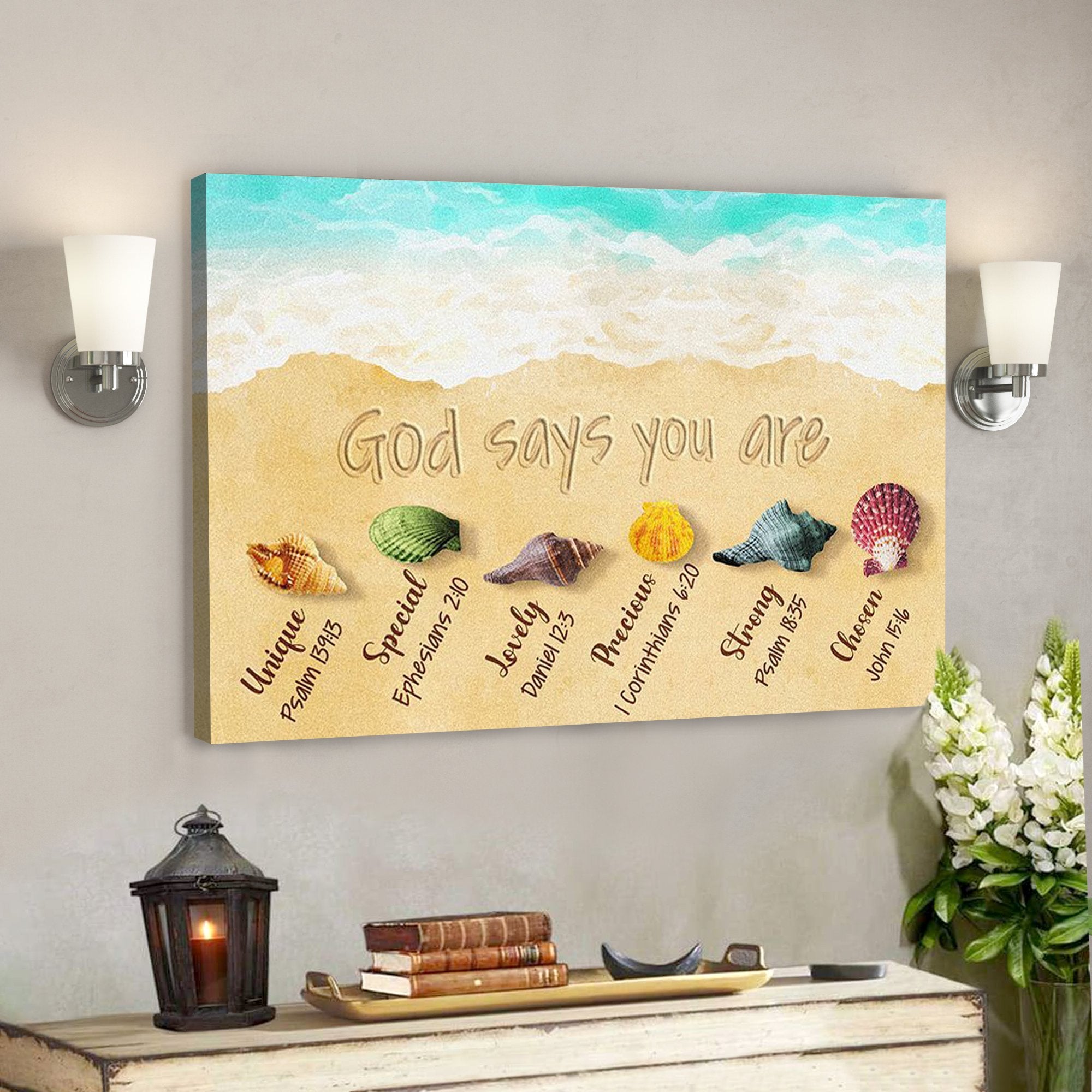 God Canvas – Bible Verse Canvas – God Says You Are Lovely – Beautiful Christian Canvas – Scripture Canvas