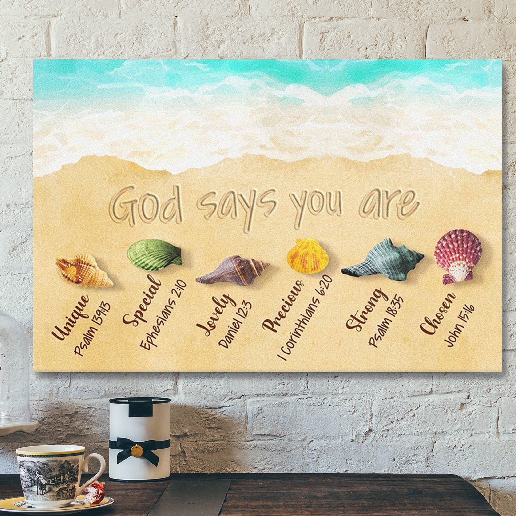 God Canvas – Bible Verse Canvas – God Says You Are Lovely – Beautiful Christian Canvas – Scripture Canvas