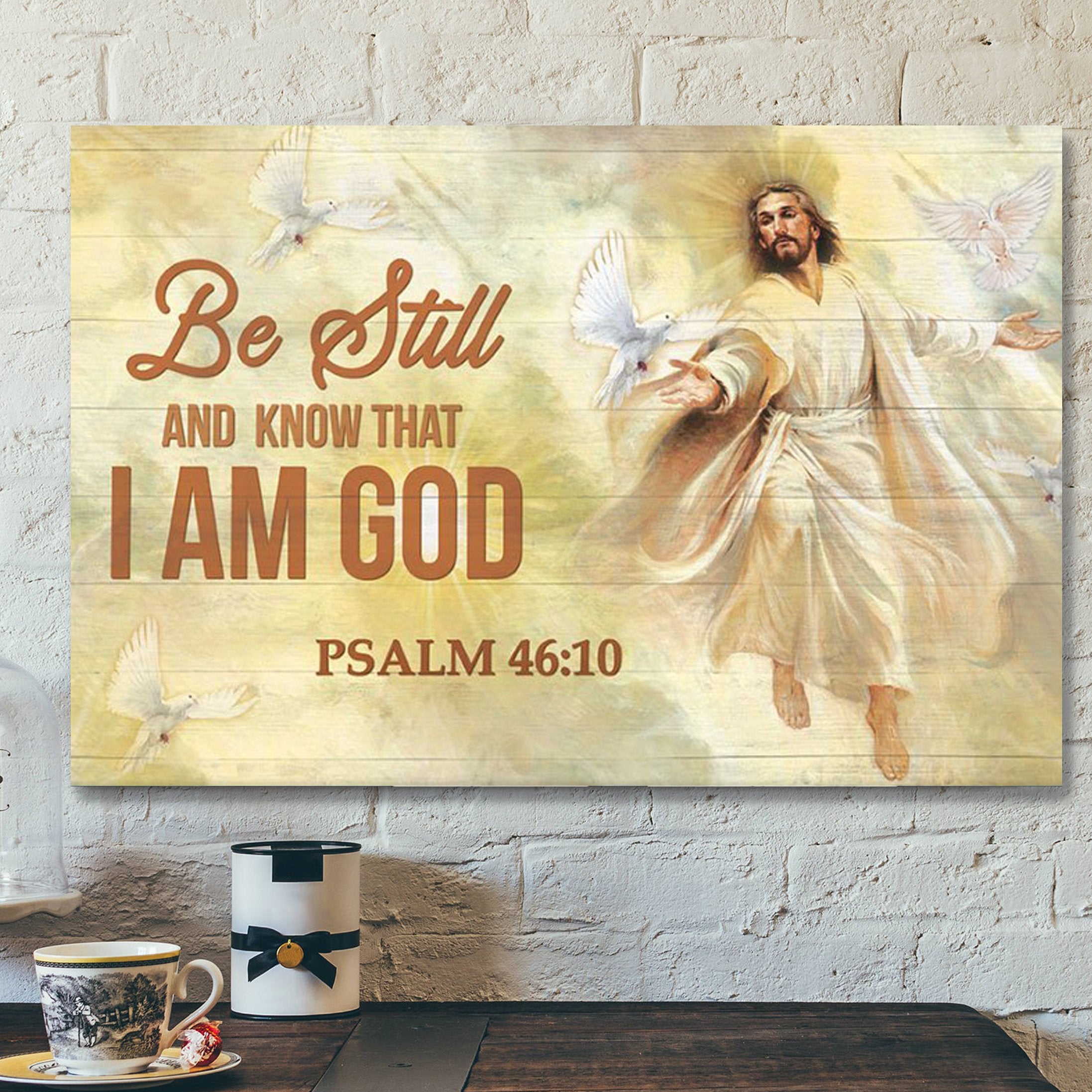 God Canvas – Bible Verse Canvas – I Am God – Beautiful Jesus Canvas – Scripture Canvas