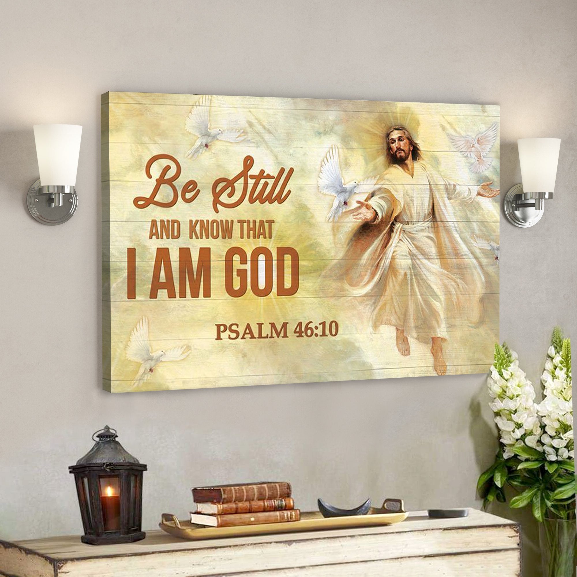 God Canvas – Bible Verse Canvas – I Am God – Beautiful Jesus Canvas – Scripture Canvas