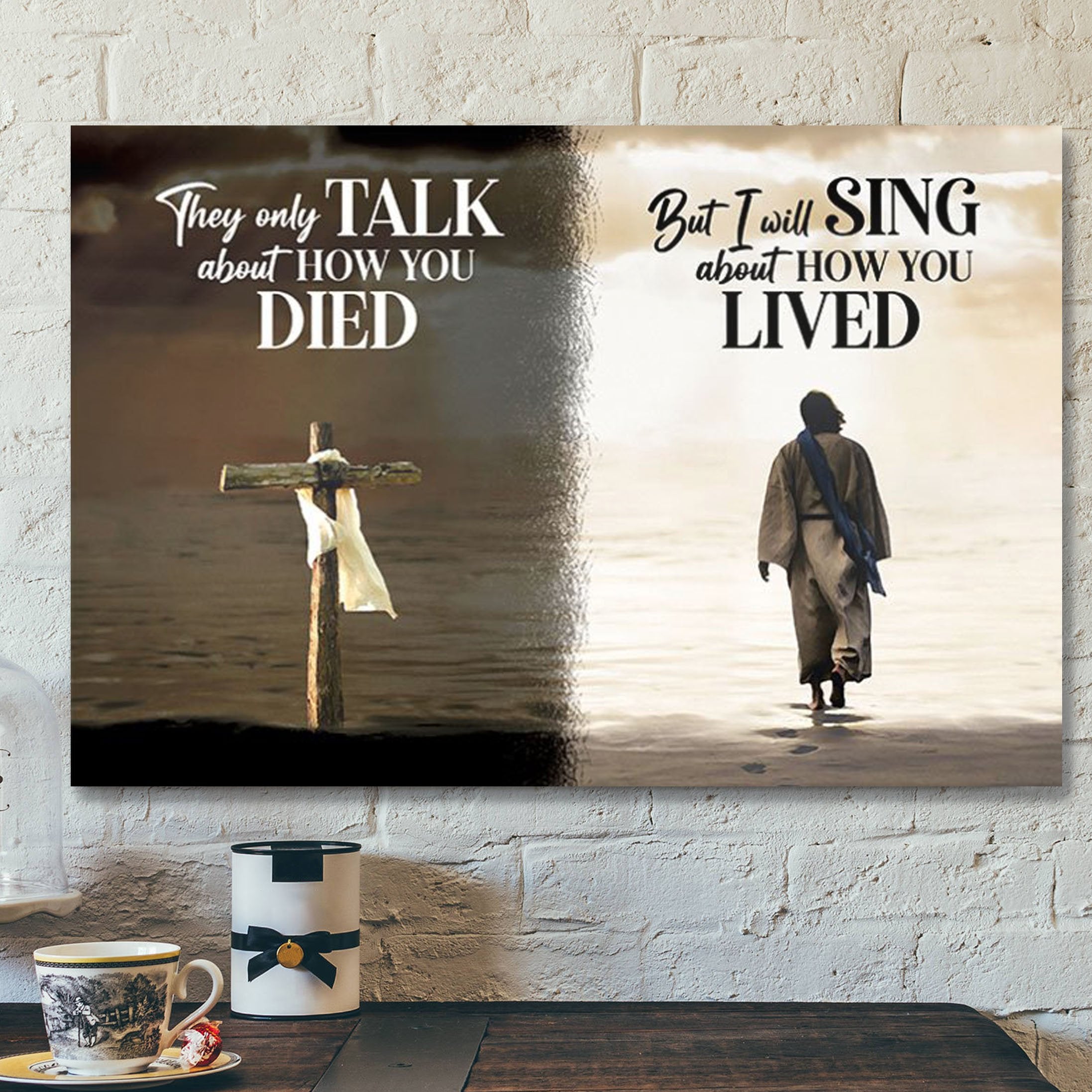 God Canvas – Bible Verse Canvas – Unique Christian Canvas – I Will Sing About How You Lived – Scripture Canvas