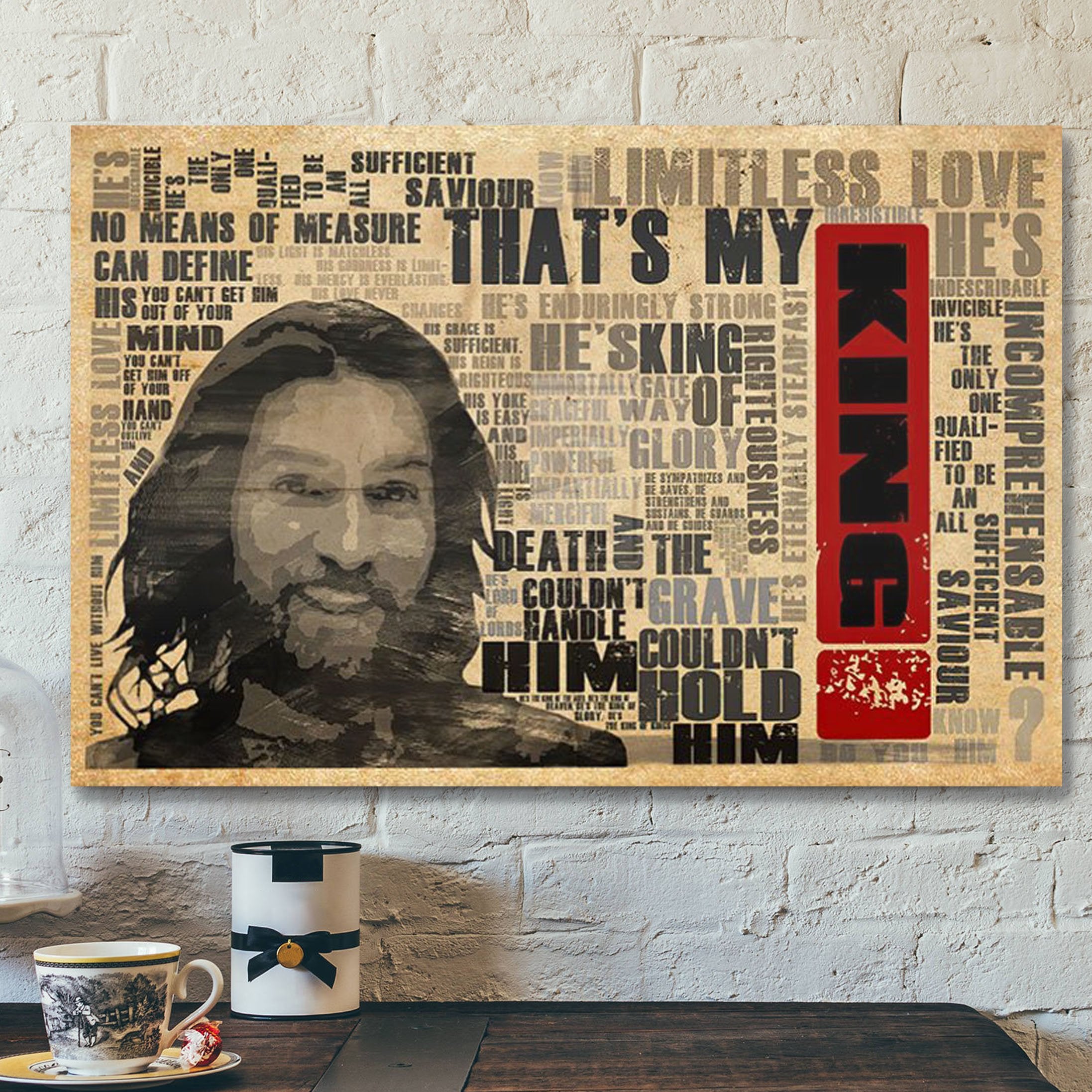 God Canvas – Bible Verse Canvas – Unique Christian Canvas – That Is My King – Scripture Canvas